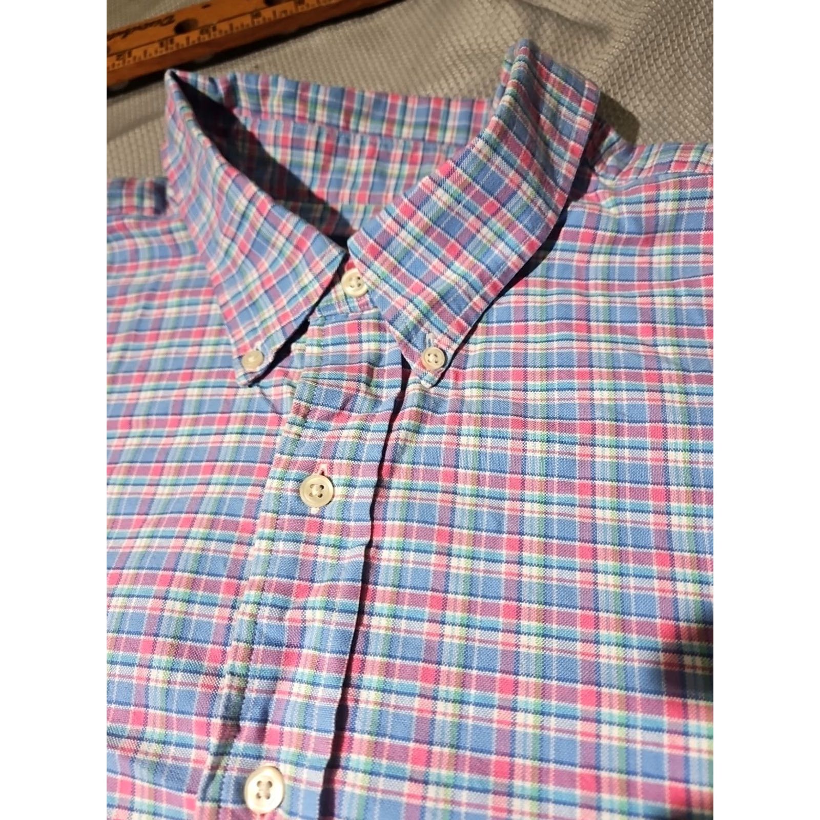 Polo Ralph Lauren Ralph Lauren Shirt Men XXLT 2XLT Blue Plaid Preppy Classic Fit Oxford Pony Shirt Size US XXL / EU 58 / 5 - 7 Thumbnail