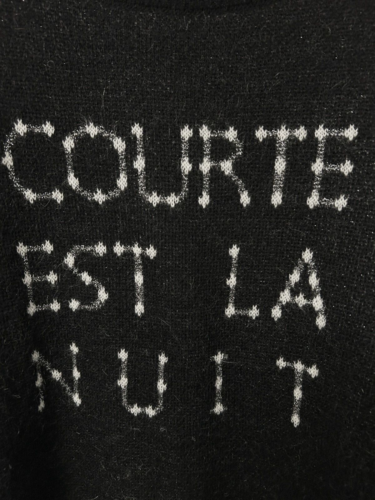 Saint Laurent Paris SS2020 Courte Est La Nuit Metallic Mohair Sweater Size US M / EU 48-50 / 2 - 8 Thumbnail