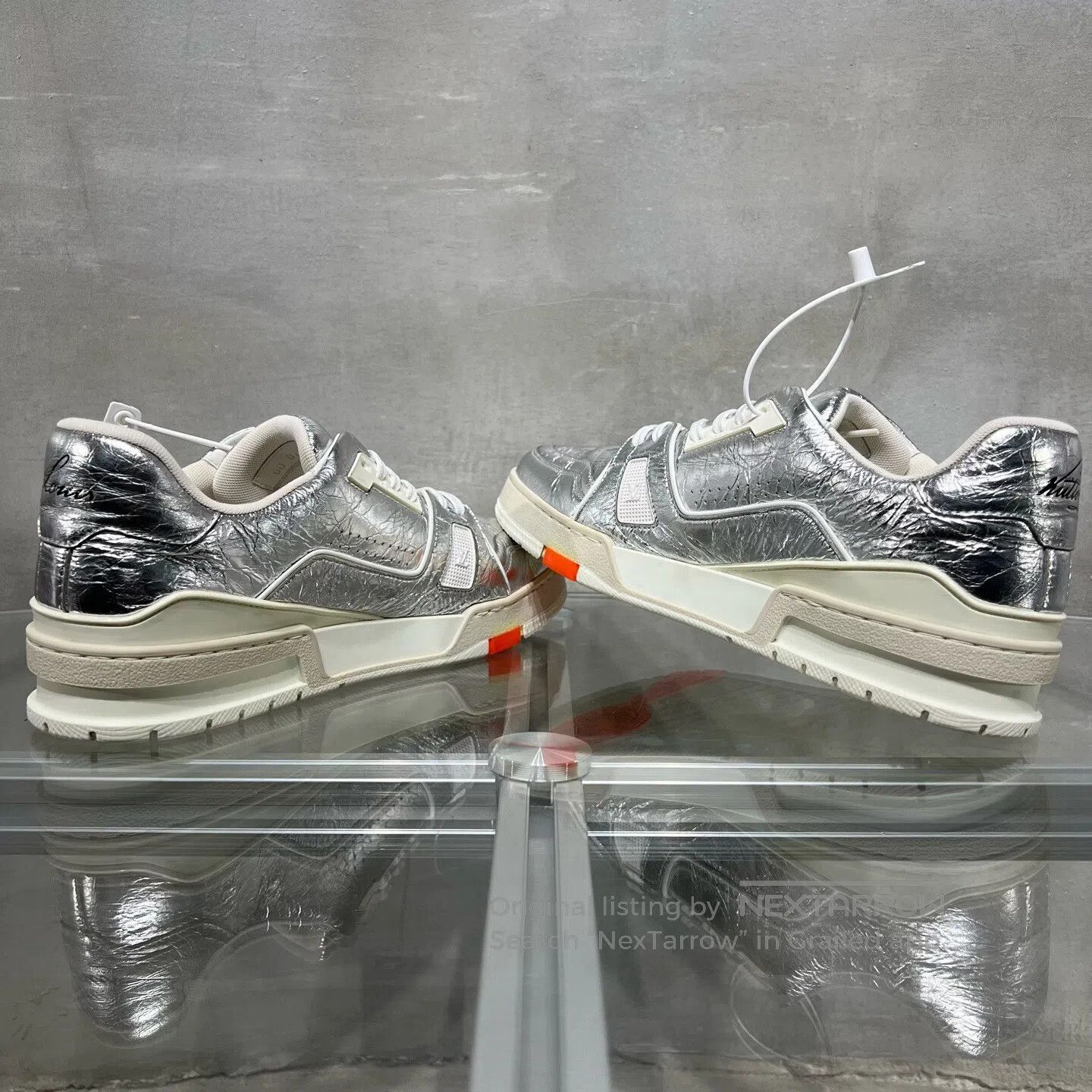Louis Vuitton Louis Vuitton Trainer tin foil silver shoes Size US 9 / EU 42 - 5 Thumbnail