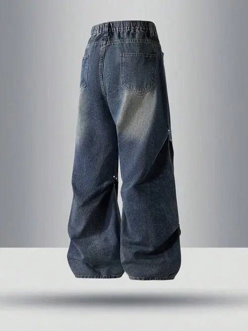 Jean VINTAGE washed retro 90s denim jeans Size US 34 / EU 50 - 2 Thumbnail
