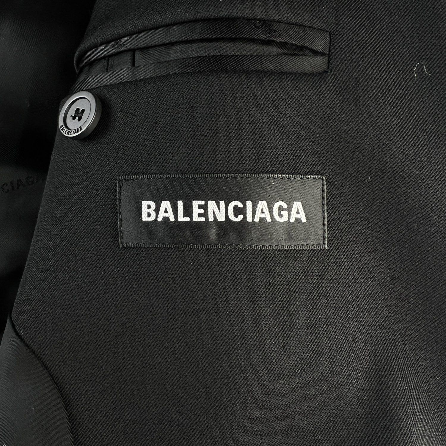 Balenciaga Balenciaga Black 2020 Runway Double Breasted Blazer Size 50S - 7 Thumbnail