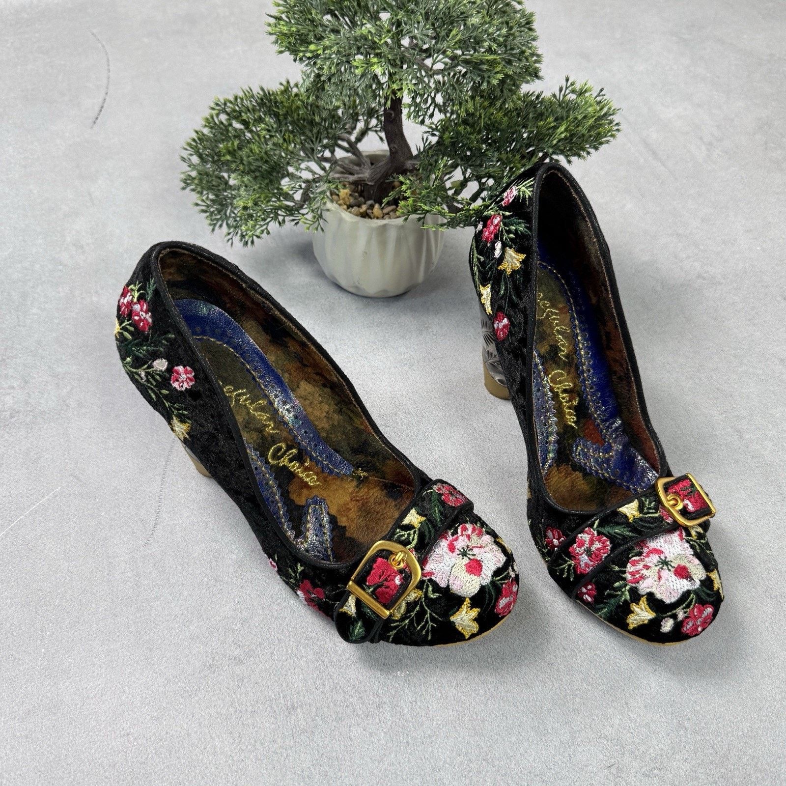Vintage Irregular Choice Men Floral Heels Avant Garde Pumps 39 Us 9 Size US 9 / IT 39 - 1 Thumbnail