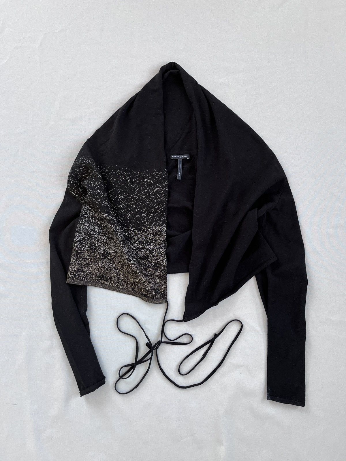 Sarah Pacini Sarah Pacini Viscose Avant Garde Wrap Cape Cardigan Size ONE SIZE - 15 Thumbnail