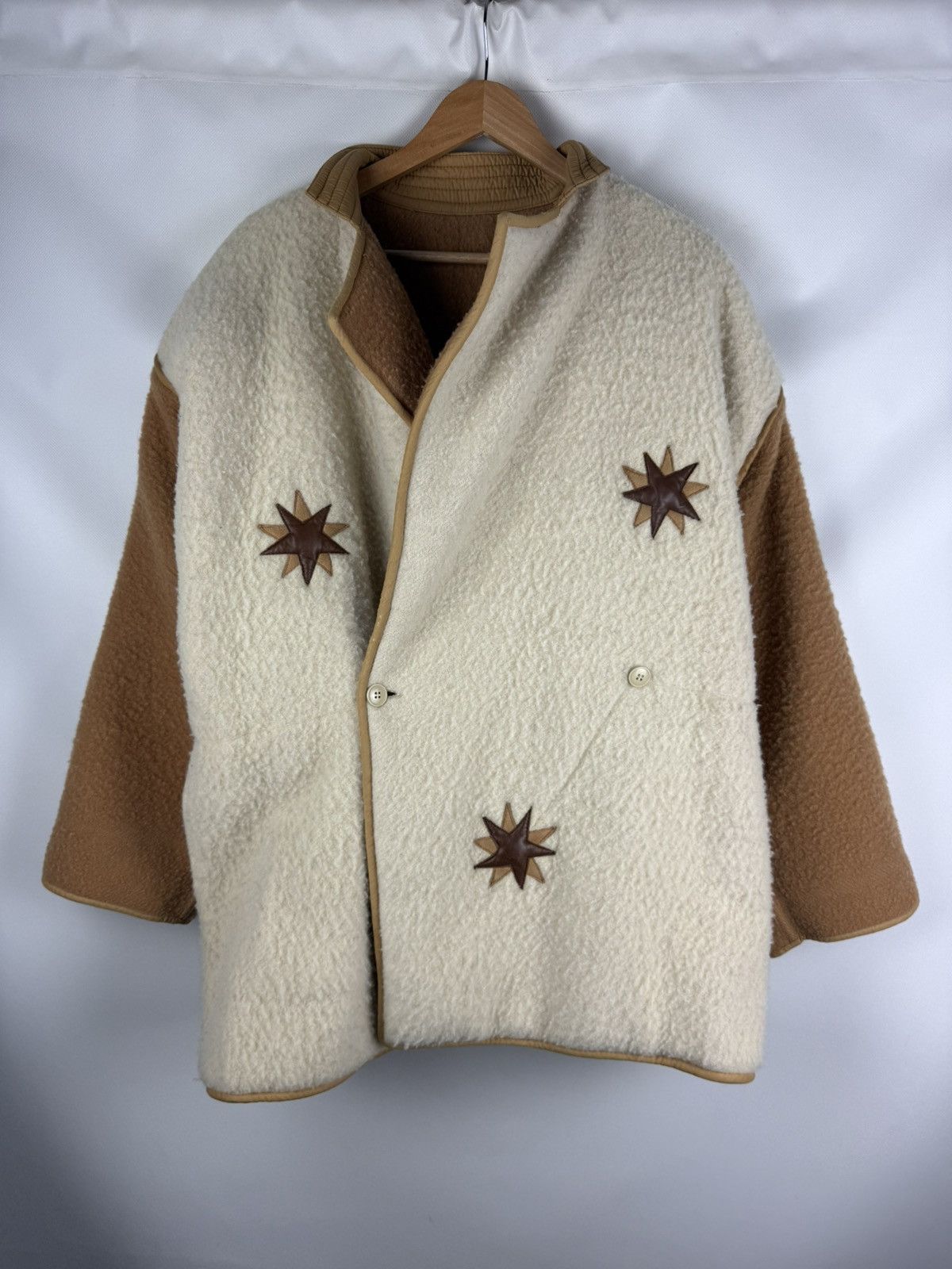 Jean Charles De Castelbajac Rare VTG Jean Charles De Castelbajac Heavy Wool Coat Jacket Size XXL / US 16-18 / IT 52-54 - 18 Thumbnail