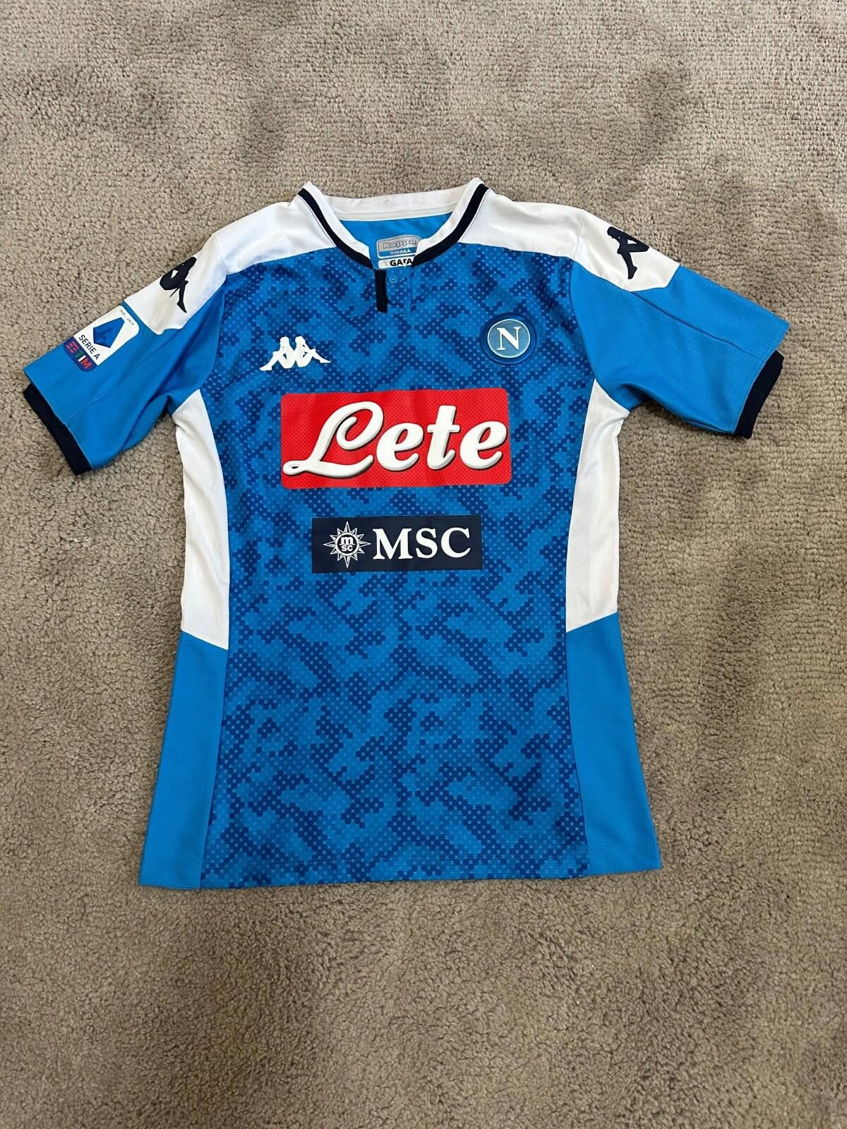 Kappa 2019-20 Kappa Napoli Home Football Shirt Jersey INSIGNE # 24 Size US S / EU 44-46 / 1 - 1 Thumbnail