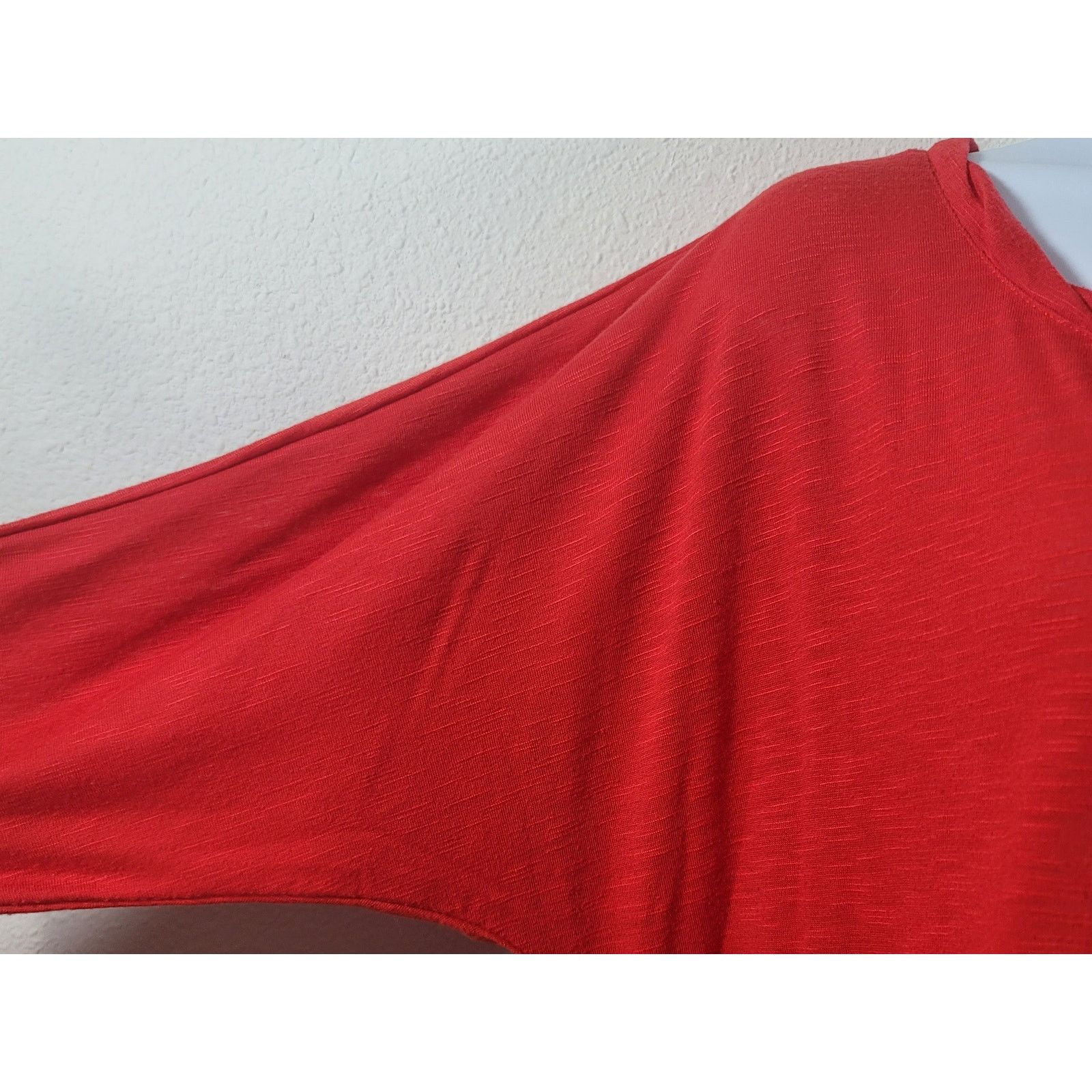 Other Cato Red Dolman 3/4 Sleeve Slub Knit Top Large Lightweight Size L / US 10 / IT 46 - 2 Thumbnail
