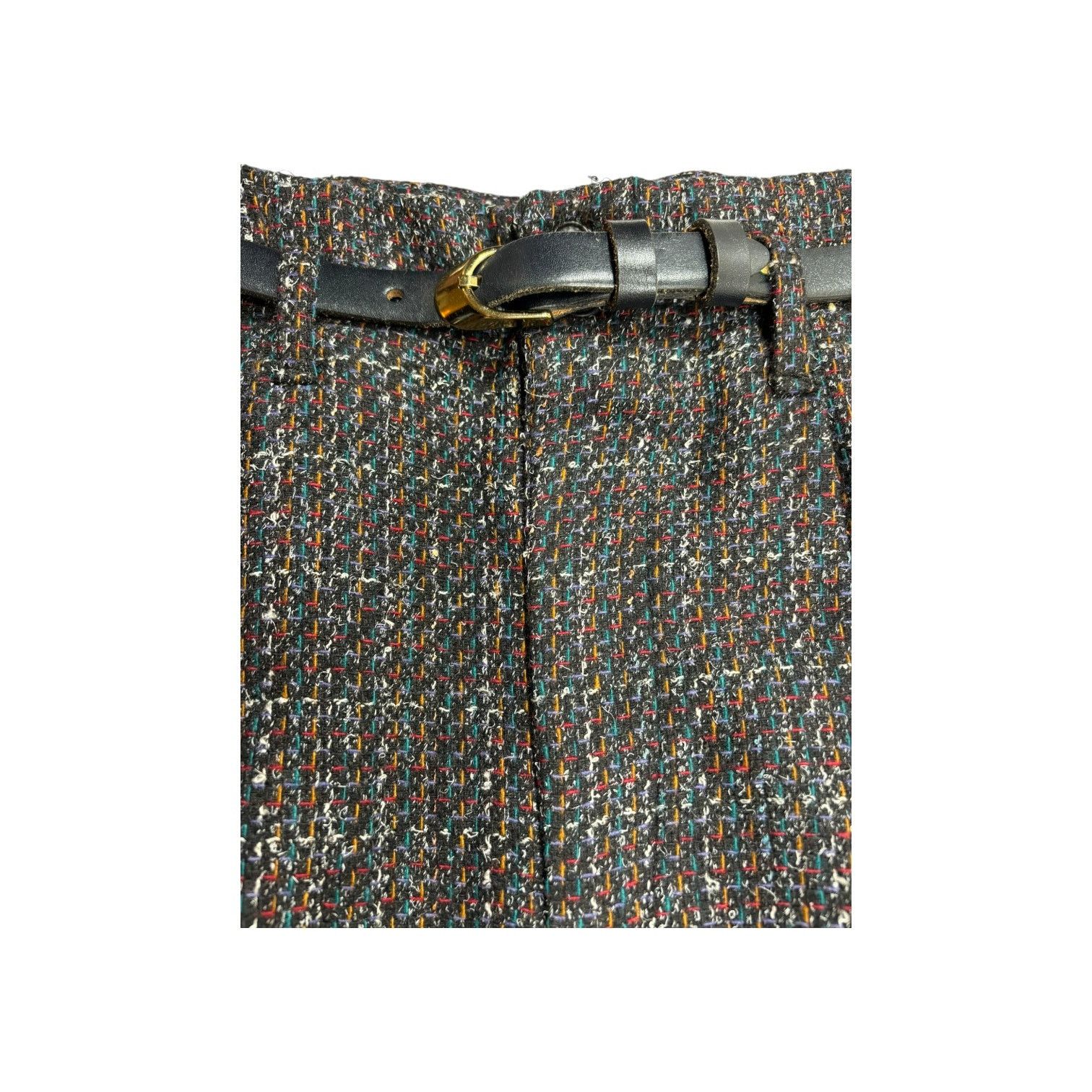 Other Vintage Tweed Belted Wool Pencil Skirt Women 12 David N. Size 34" / US 12 / IT 48 - 5 Thumbnail