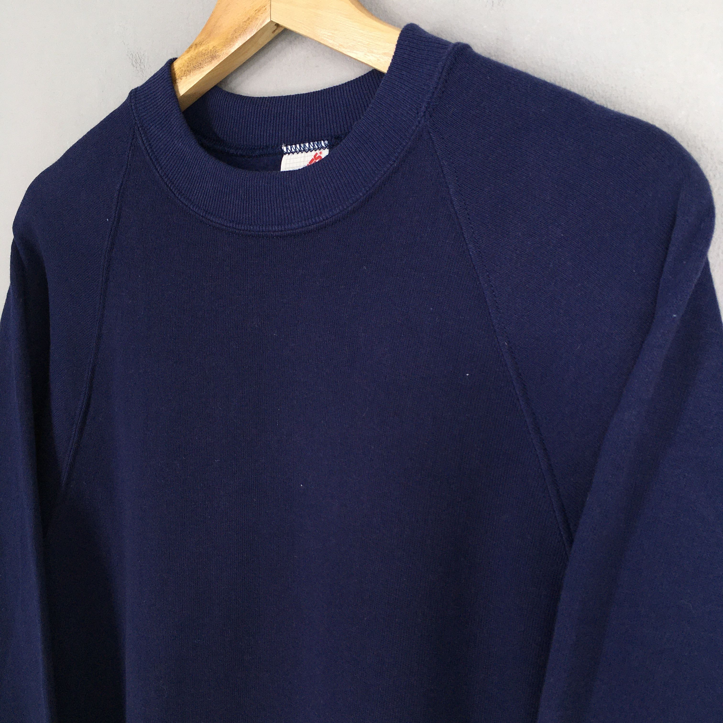 Jerzees Vintage 90s Jerzees Usa Plain Blue Sweatshirt Medium Size US M / EU 48-50 / 2 - 3 Thumbnail
