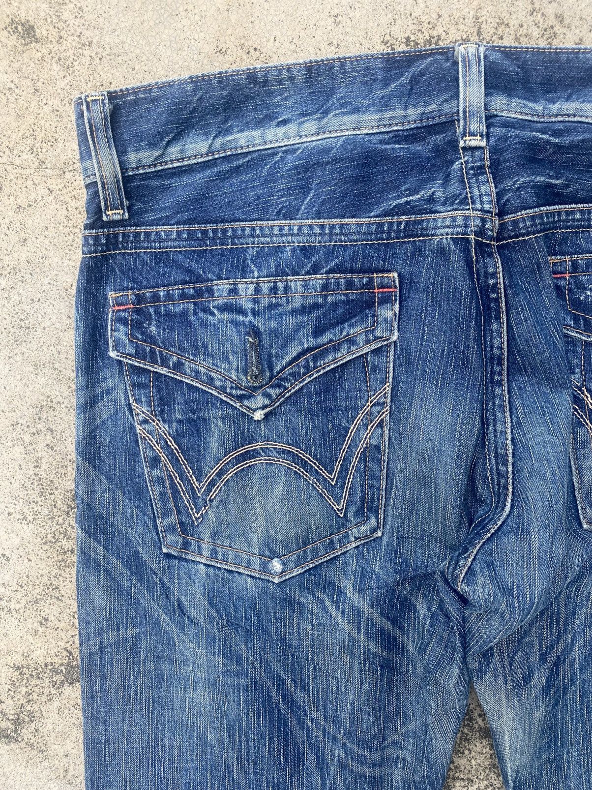 Edwin × If Six Was Nine × Vintage Vintage Flare Edwin Blue Trip Honeycomp Jeans Size US 36 / EU 52 - 18 Thumbnail