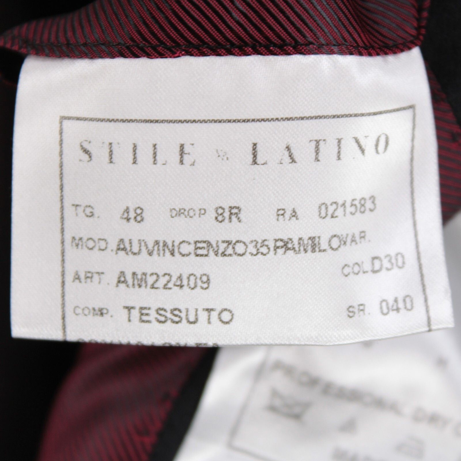 Other Stile Latino Suit Size US 38 Regular in Black Size 38R - 9 Thumbnail