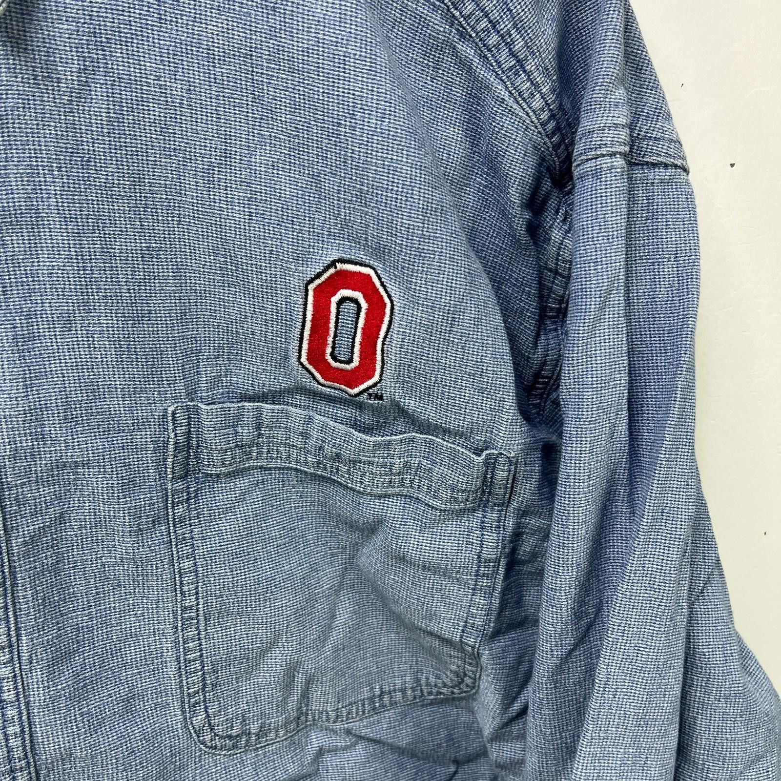 Starter Vintage Ohio State Buckeyes Lee Button Up Shirt XL Size ONE SIZE - 3 Thumbnail