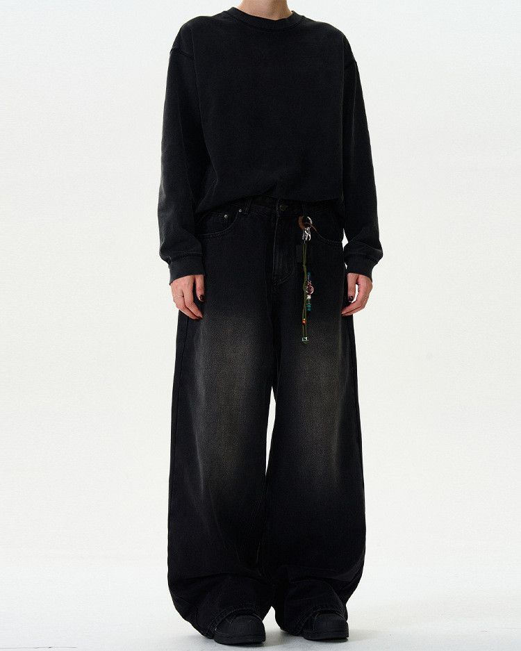 Japanese Brand × Jean Retro loose straight casual bootcut wide-leg jeans Size US 32 / EU 48 - 3 Thumbnail