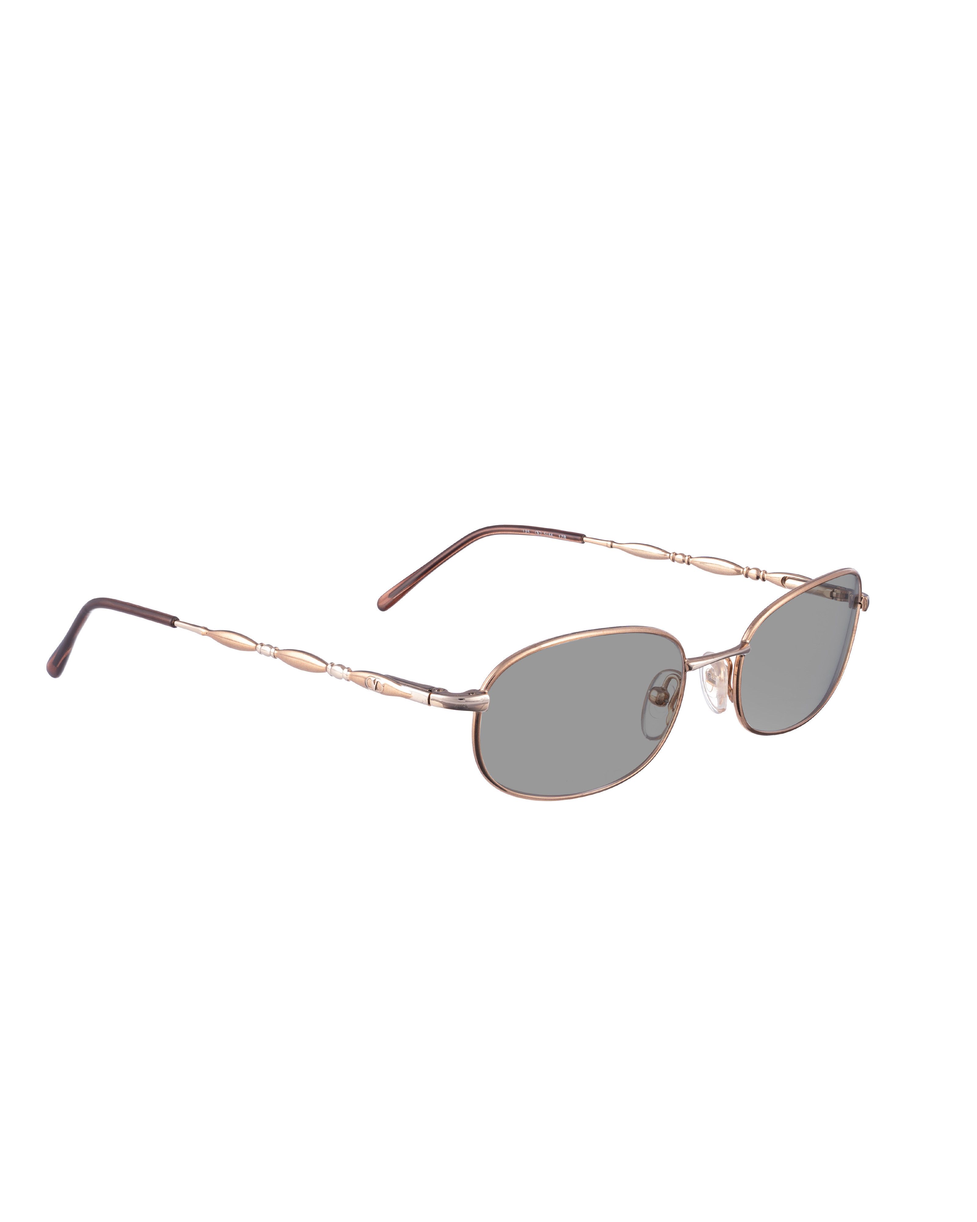 Valentino Valentino '00s Gold Oval Details Sunglasses Size ONE SIZE - 1 Thumbnail
