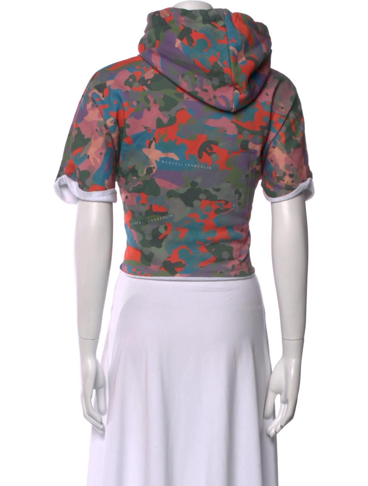 Other Marcell Von Berlin Floral Print Hooded Crop Top Size: XS Size XS / US 0-2 / IT 36-38 - 3 Thumbnail