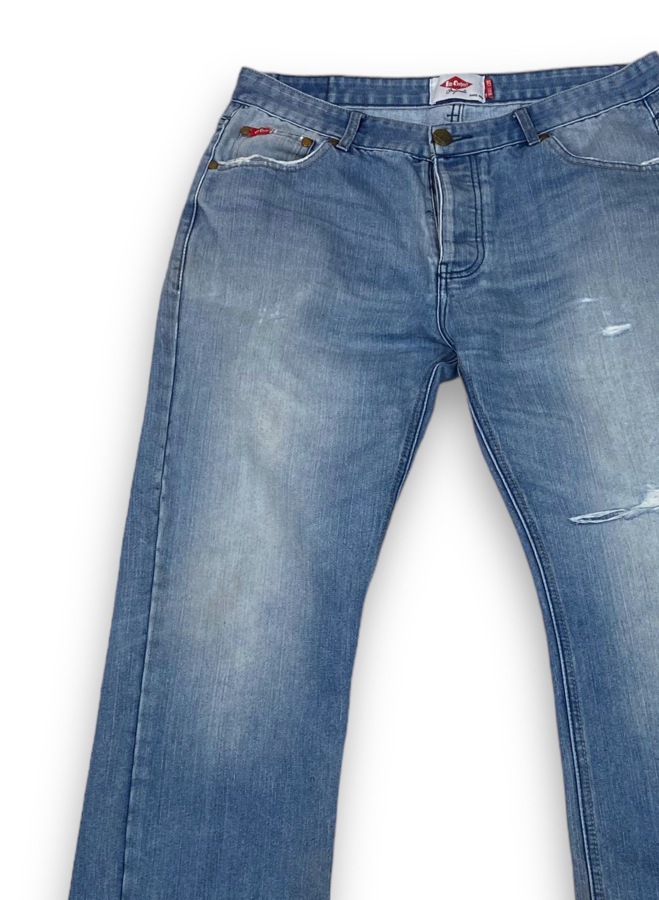 Jean Vintage LEE COOPER Distressed Light Washed Blue Jeans M686 Size US 35 - 3 Thumbnail