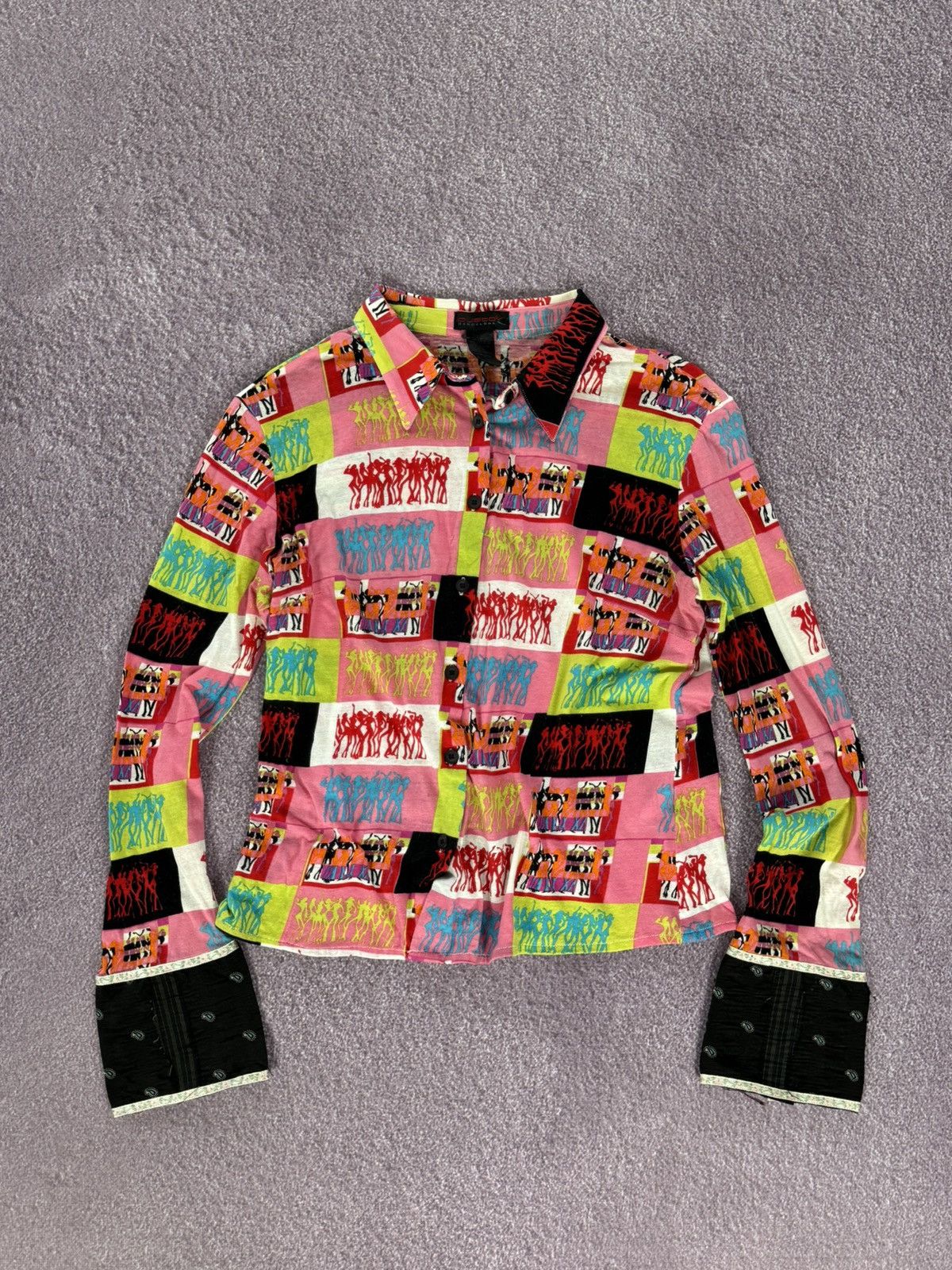 Custo Barcelona Custo Barcelona Y2K Sexy Print 00s Long Sleeve T-Shirt Size S / US 4 / IT 40 - 1 Thumbnail