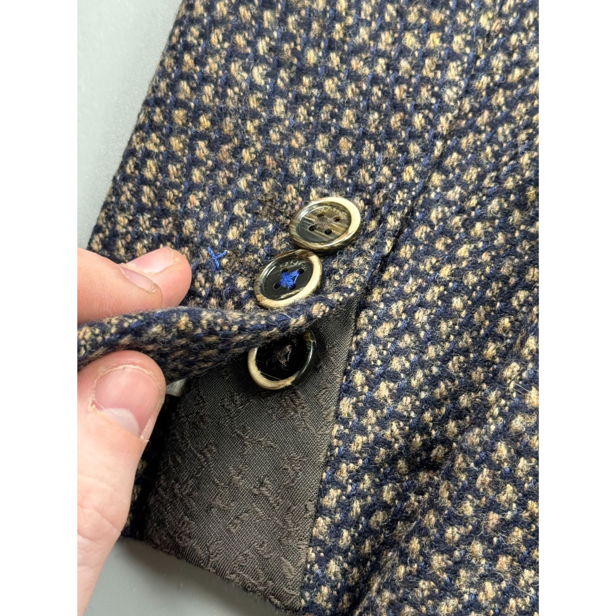 Paoloni Paoloni Wool Cotton Cashmere Two Button Blazer (Y1251) Size 36R - 11 Thumbnail