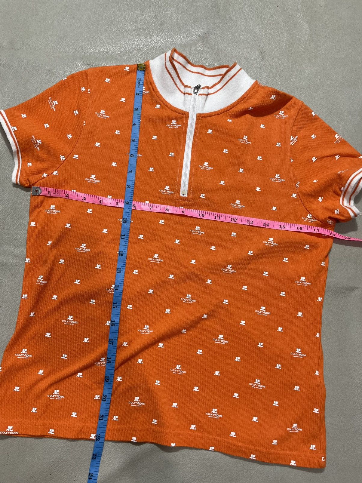 Courreges Vintage Courreges - Polo Half Zip Spell logo Size S / US 4 / IT 40 - 5 Thumbnail