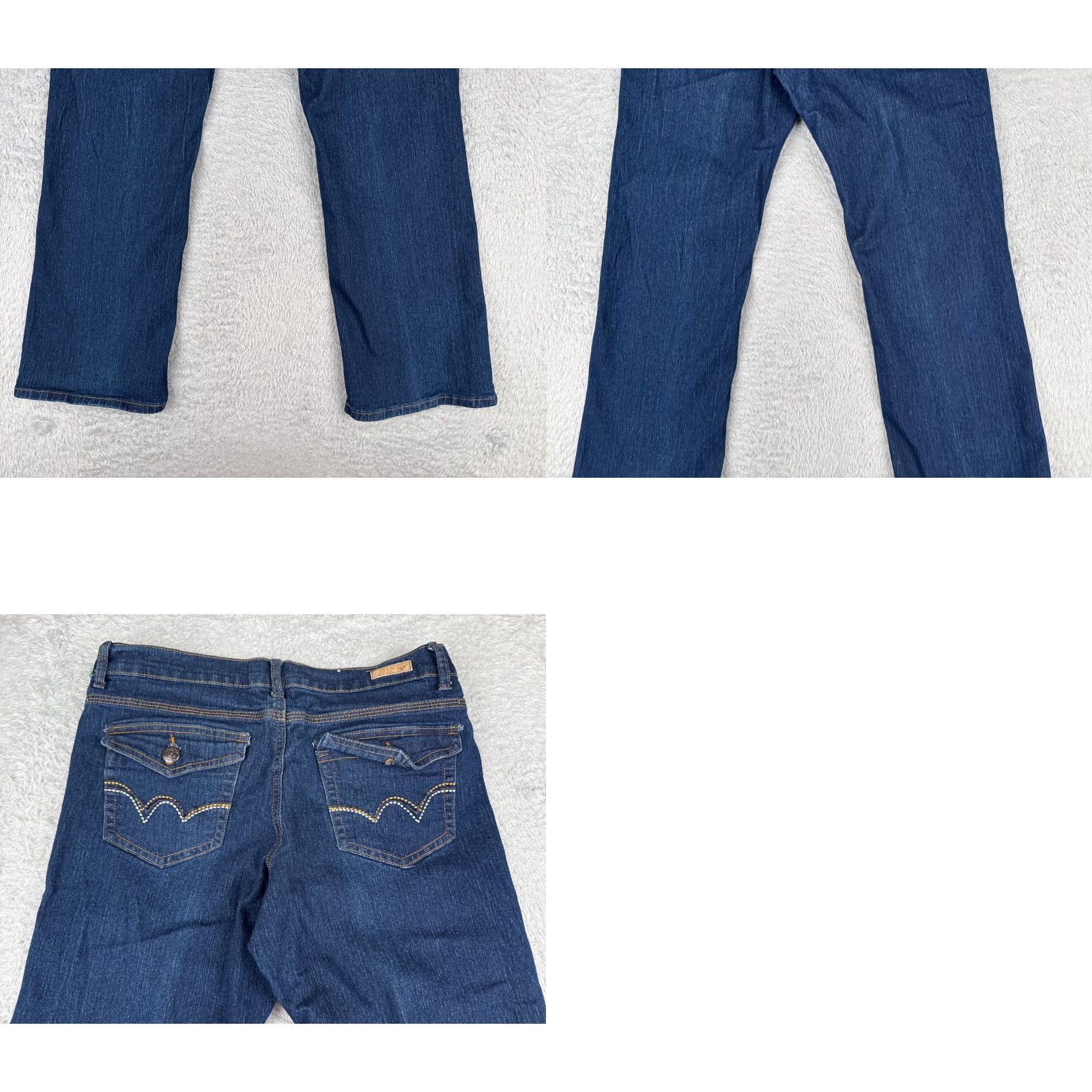 Vintage Victoria Jeans Womens Jeans Bootcut Mid Rise Blue Denim 31x28 10 Cotton Blend 5-Pocket Design Stretch Womens Size 32" / US 10 / IT 46 - 10 Thumbnail