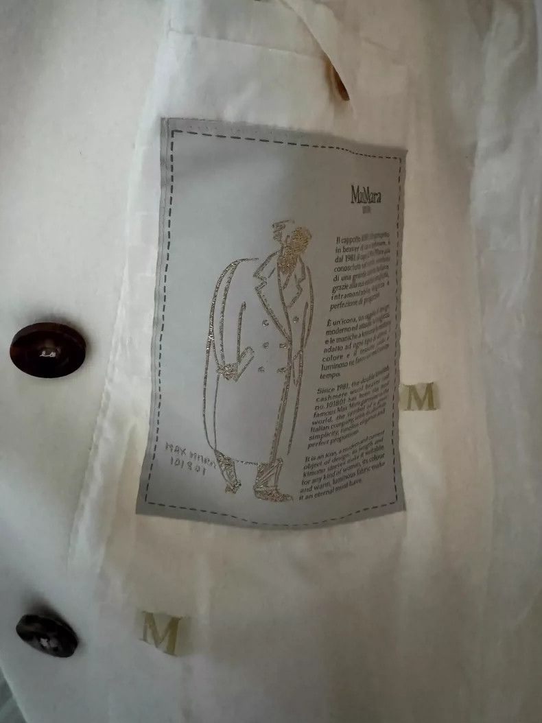 Max Mara Max Mara 101801 White Coat Size S / US 4 / IT 40 - 6 Thumbnail