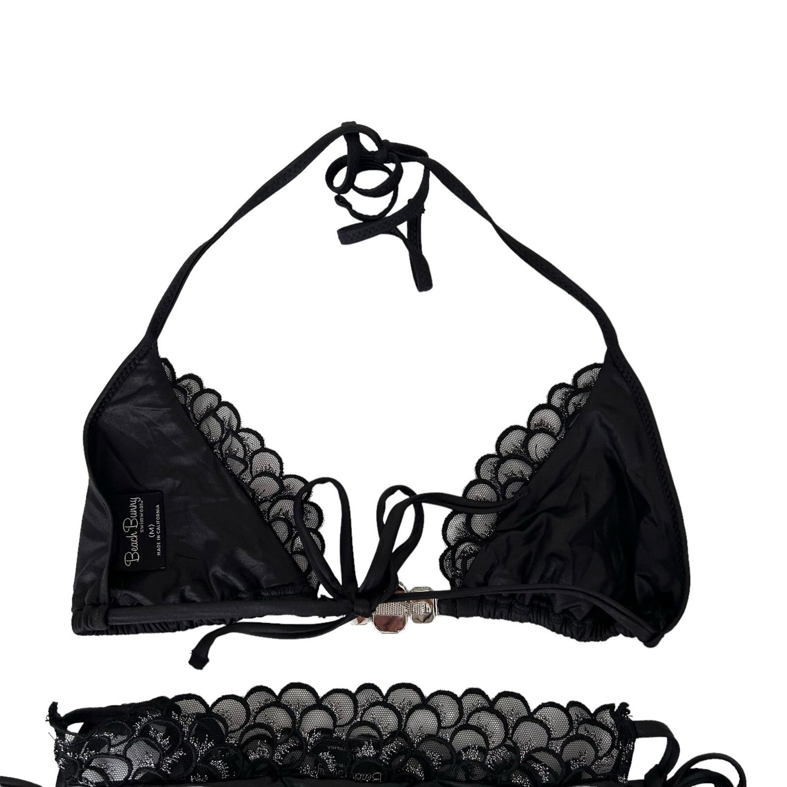 Other Beach Bunny Black A Hard Days Night Bikini Bathing Suit M/L Size ONE SIZE - 6 Thumbnail