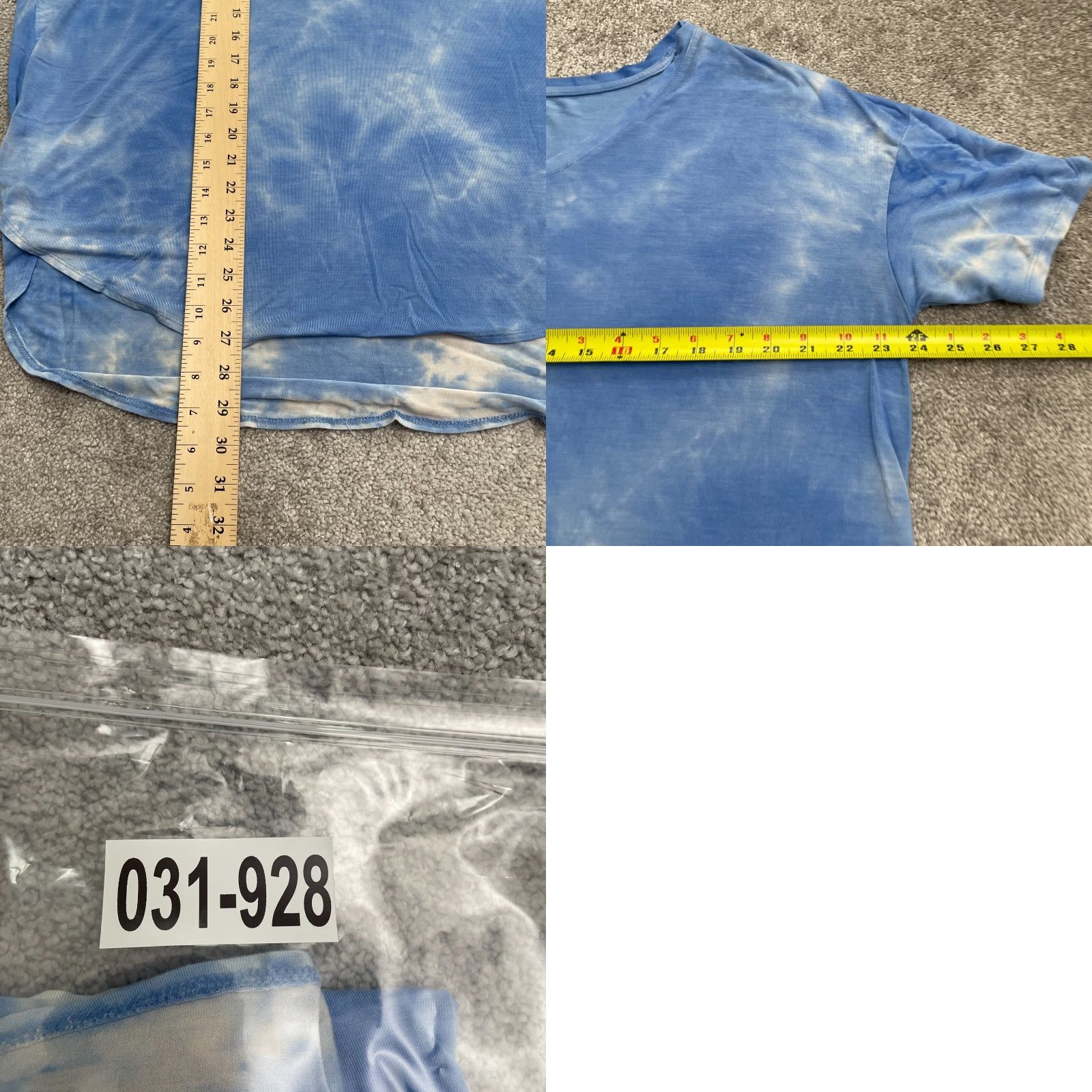 Vintage Time And Tru Tie-Dye T-Shirt Womens Large Blue V-Neck Short Sleeve Casual Tee Size L / US 10 / IT 46 - 8 Thumbnail