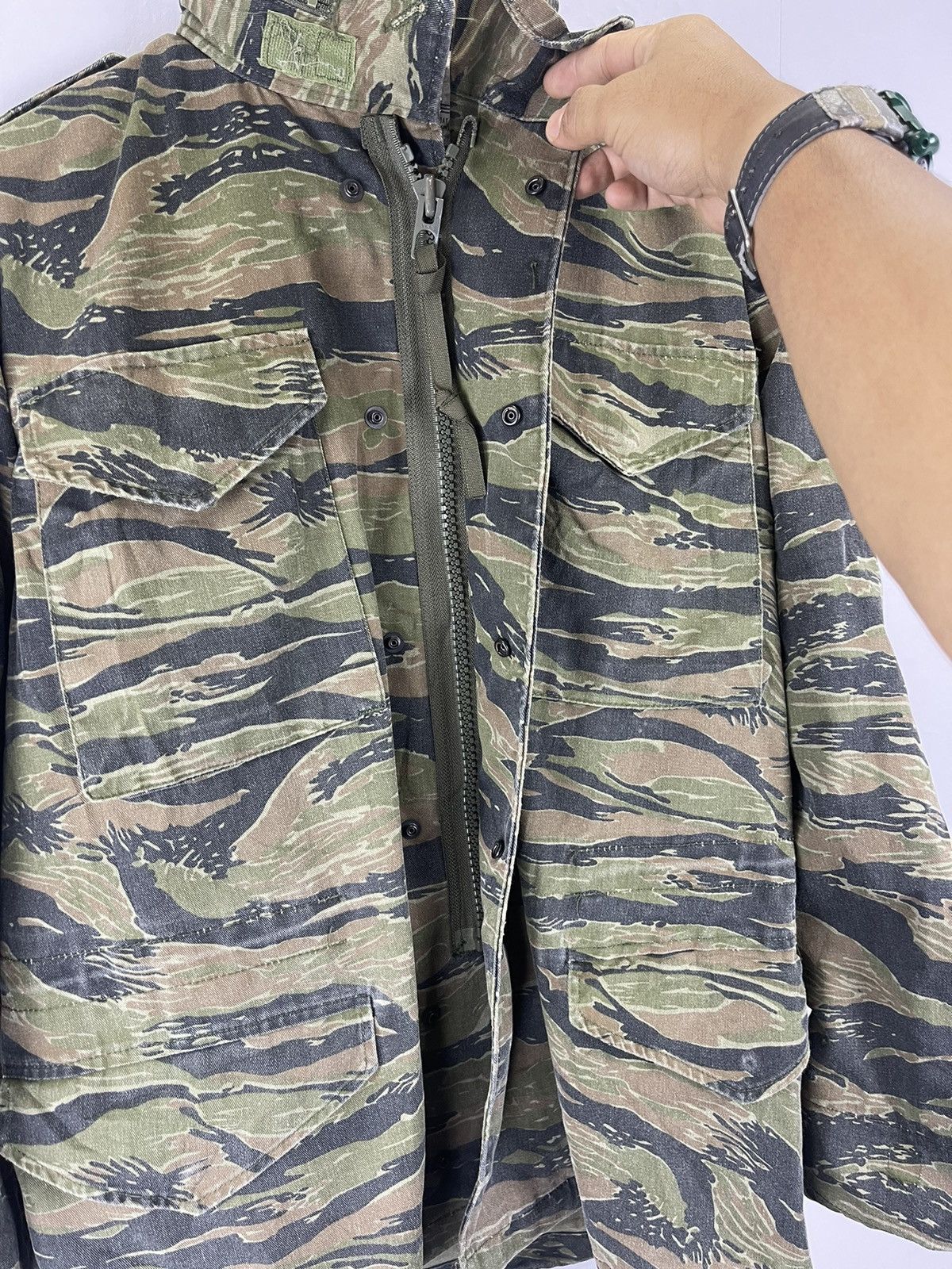 Alpha Industries Vintage Alpha Industries M-65 Tiger Stripe Camo Field Jacket Size US M / EU 48-50 / 2 - 9 Thumbnail