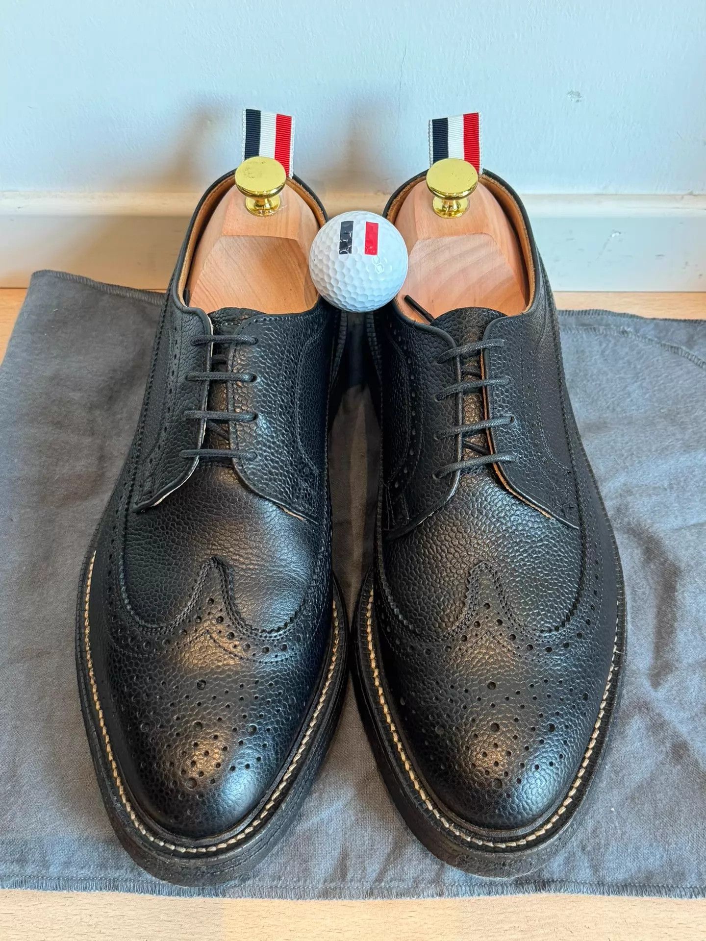 Thom Browne Thom Browne Classic Black Brogue Rubber Sole Size 10 Size US 10 / EU 43 - 1 Thumbnail