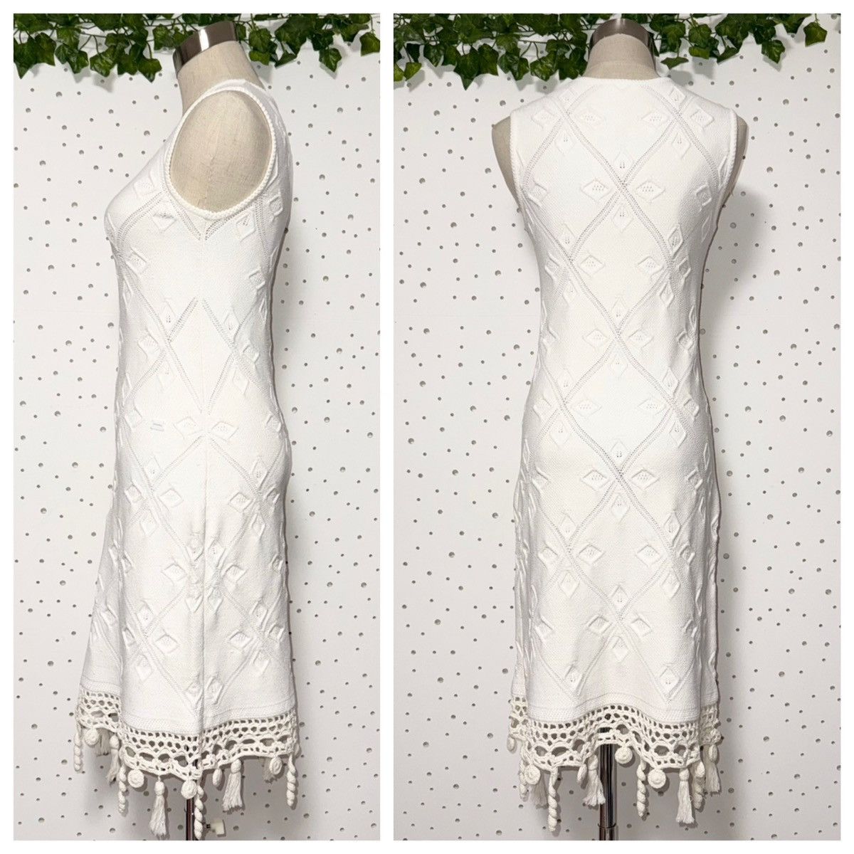Chanel Genuine Chanel matelassé crochet decoration knit dress 36 Size XS / US 0-2 / IT 36-38 - 6 Thumbnail