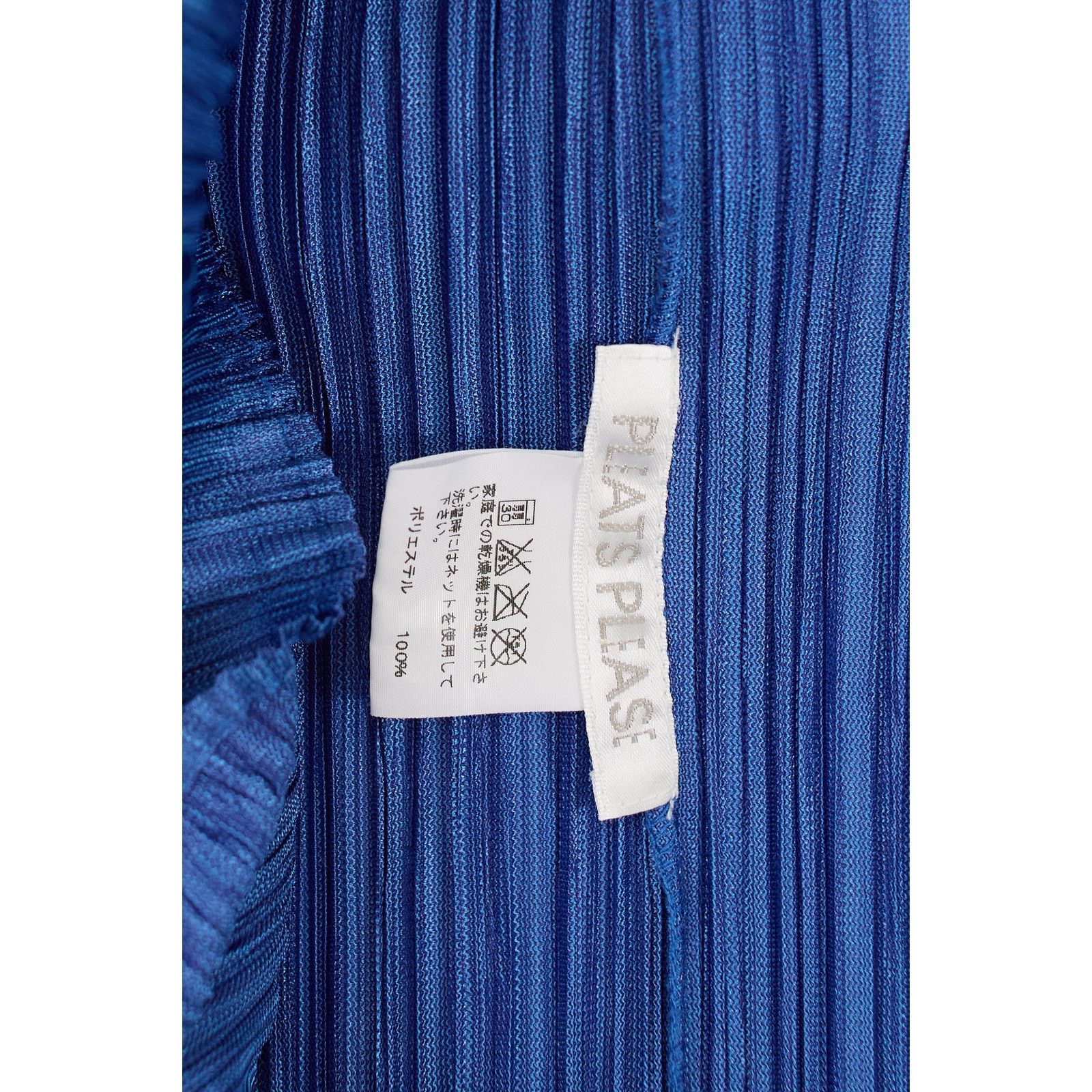 Issey Miyake Pleats Please Blue Long Sleeve Top Size L / US 10 / IT 46 - 4 Thumbnail