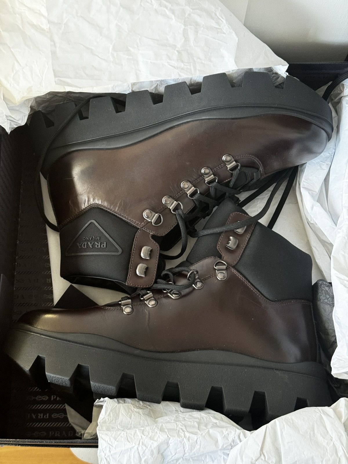 Prada Hiking Boots | Grailed