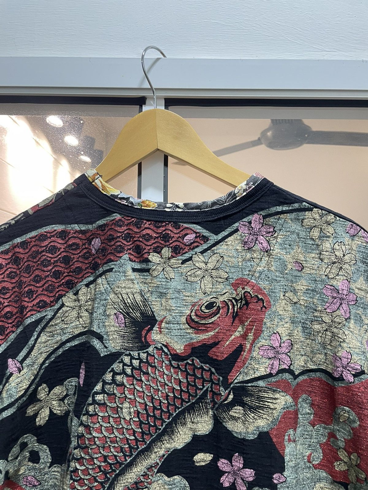 Karakuri Tamashii Vintage Karakuri Tamashi Embroidery Fish Koi Tee (Loopwheel) Size US M / EU 48-50 / 2 - 9 Thumbnail