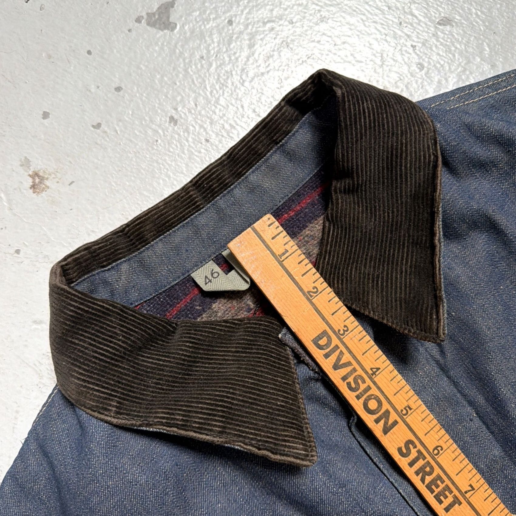 Wrangler VINTAGE Wrangler Casey Jones Blanket Lined Dark Denim Chore Barn Ranch Jacket 46 Men Blue Lined Denim Workwear Western Cowboy 60s 50s USA Heritage Size US S / EU 44-46 / 1 - 6 Thumbnail