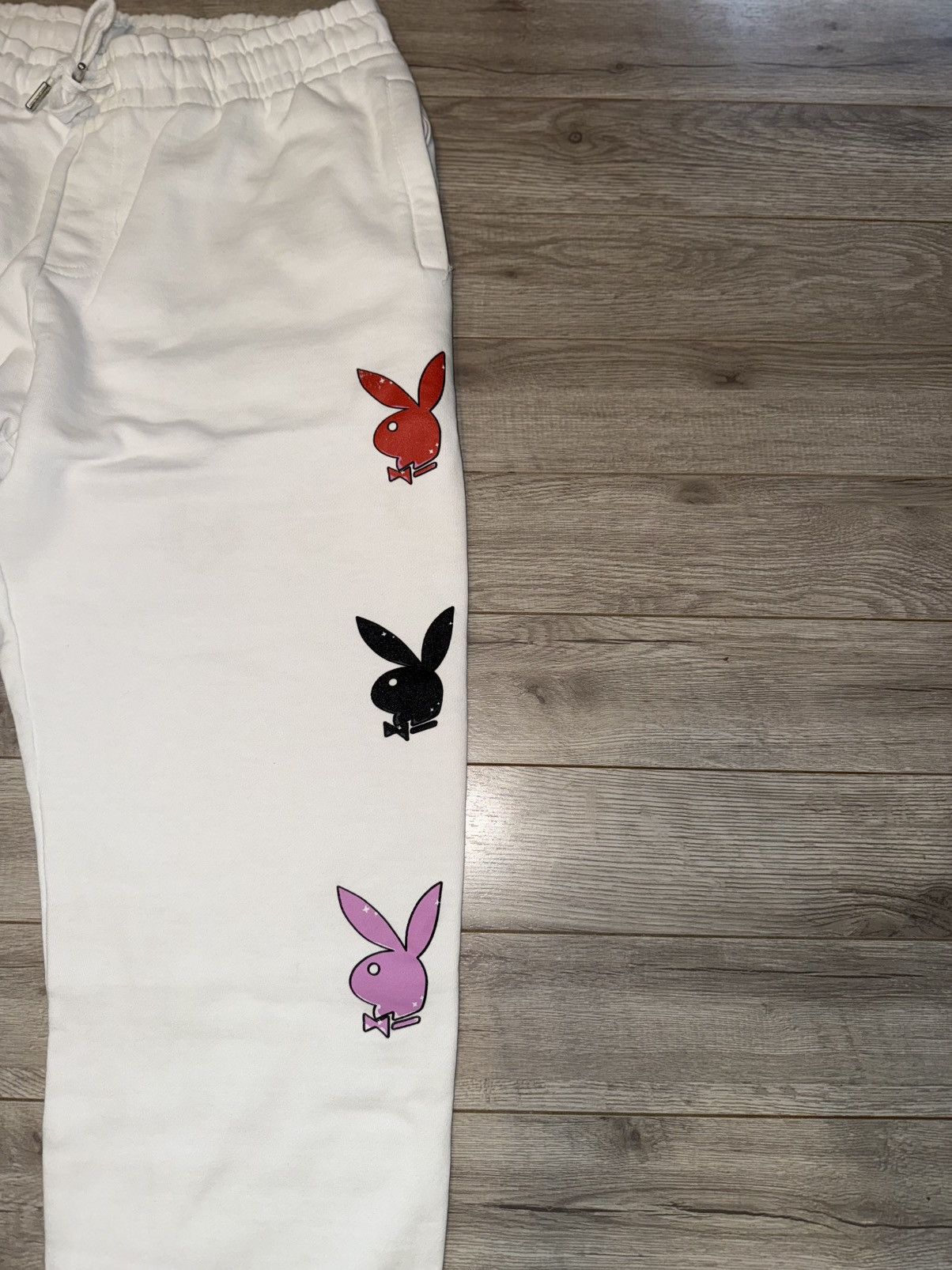 Playboy white playboy drawstring sweatpants Size US 34 / EU 50 - 3 Thumbnail