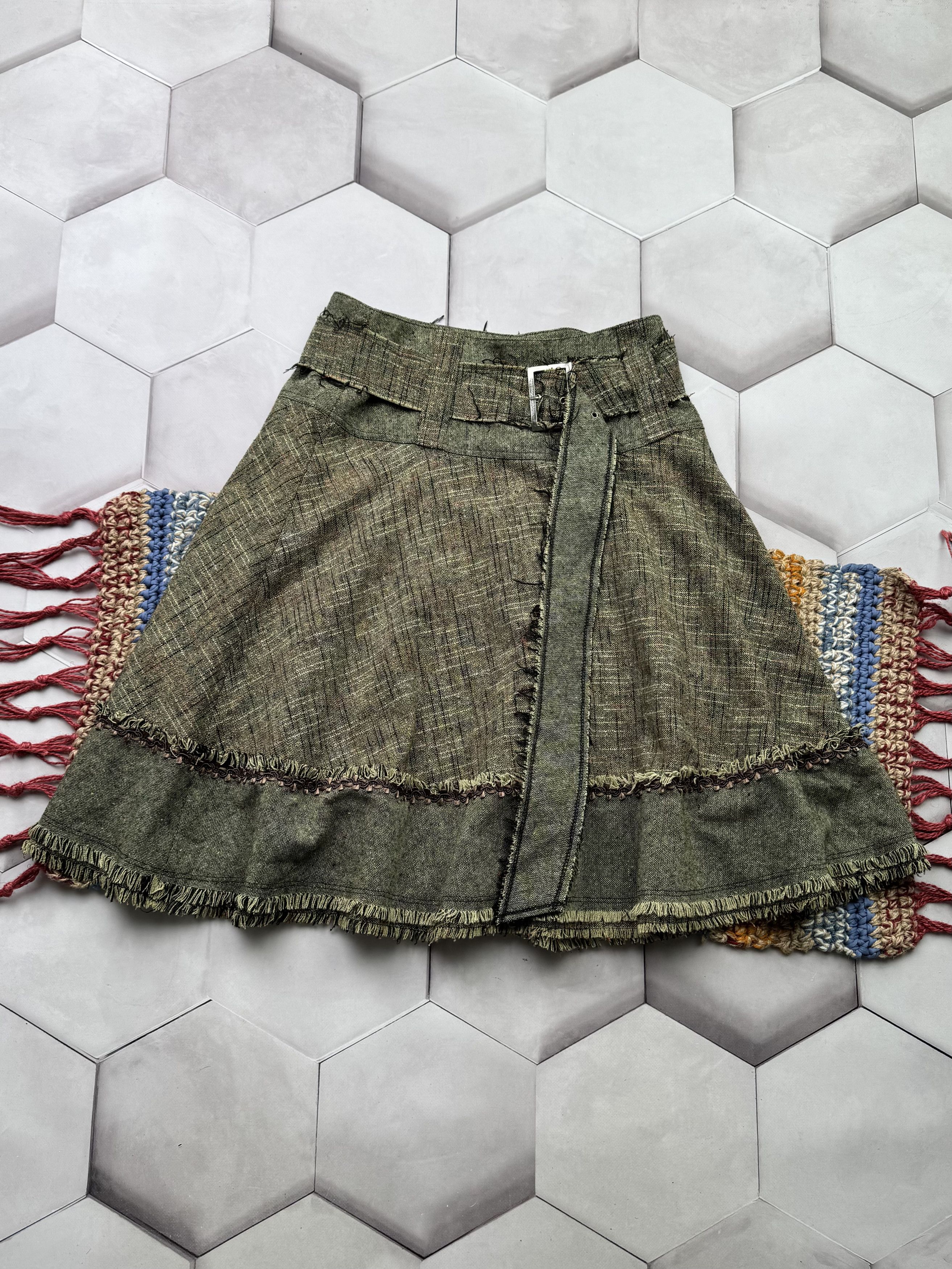 Japanese Brand Vintage Flare Skirt With Belt(E4) Size 28" / US 6 / IT 42 - 1 Thumbnail