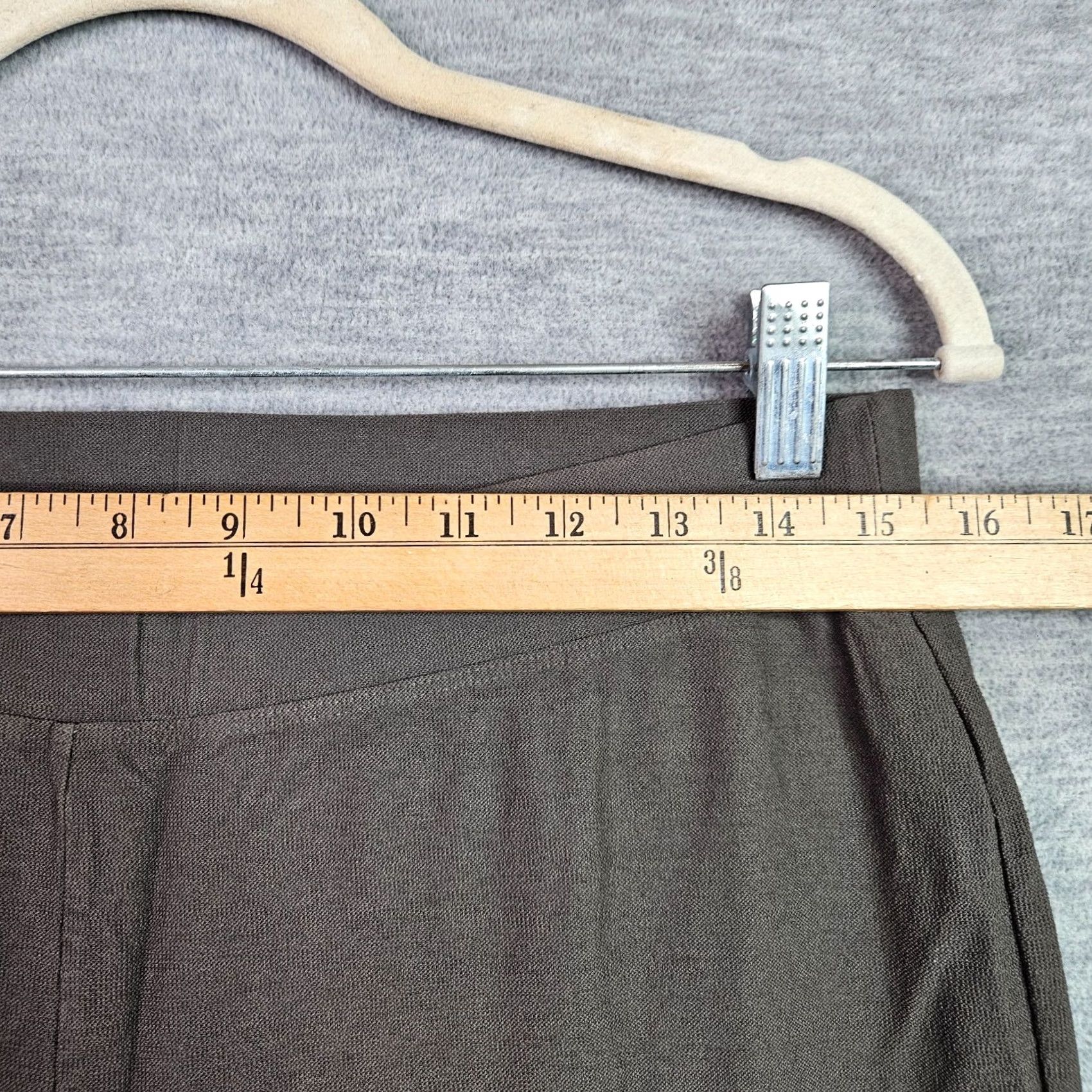Eileen Fisher Eileen Fisher Pants Women Small Petite Olive Green Pull On Casual Stretch Nylon Viscose Elastane Straight Flat Front Solid Green Regular Womens Size 28" / US 6 / IT 42 - 3 Thumbnail
