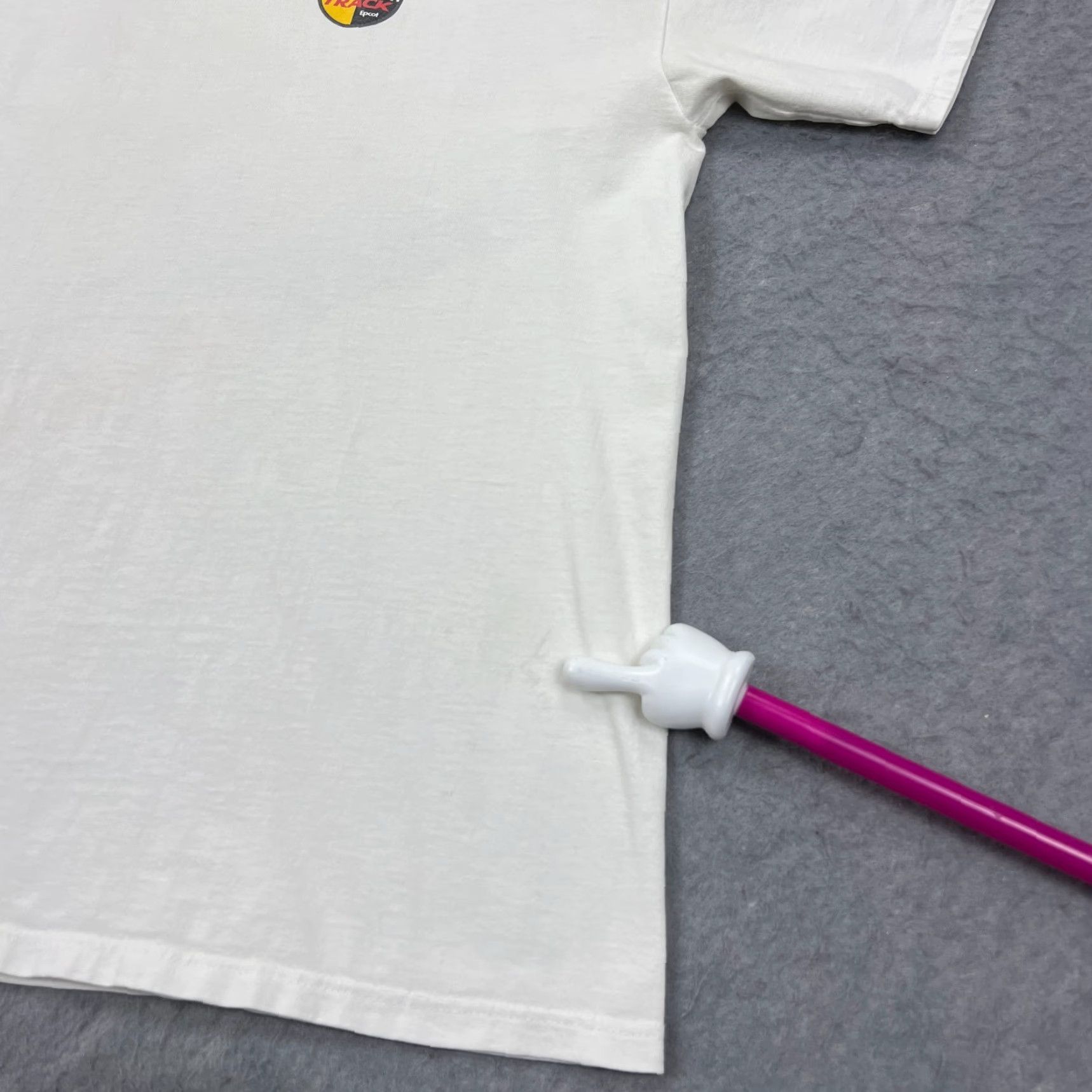 Disney VTG Disney USA Epcot Test Track Shirt Adult L White Mickey Mouse Goofy Graphic Print 90s Cartoon Retro — Made in USA Mens Size US L / EU 52-54 / 3 - 7 Thumbnail