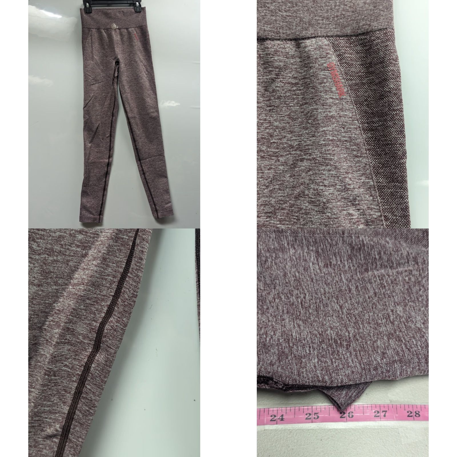 Gymshark Gymshark Leggings Winter Berry Rose S Womens High Waisted Flex Rise >10.5in 22x31 Size 28" / US 6 / IT 42 - 8 Thumbnail