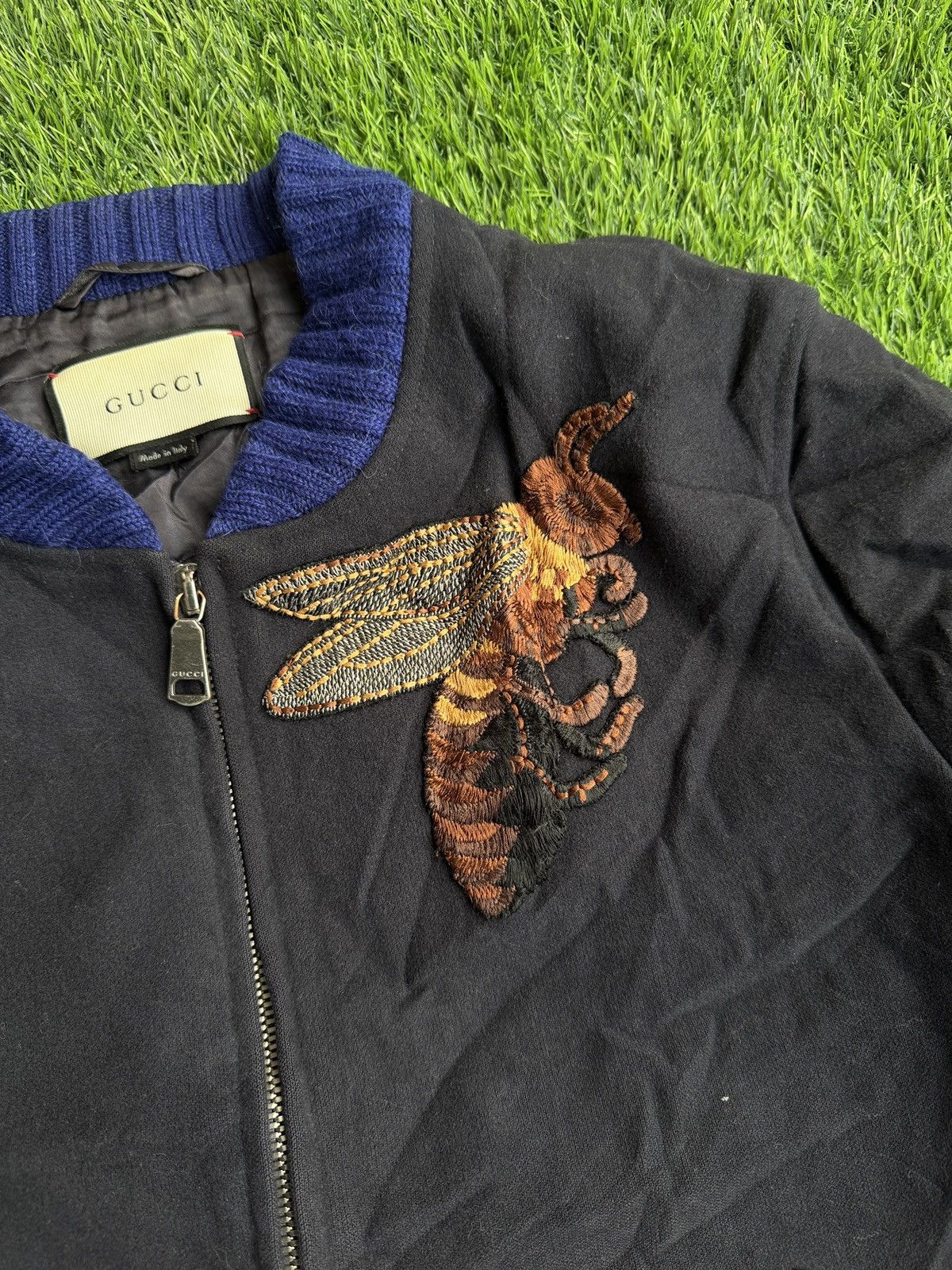 Gucci Bee embroidered wool Bomper Size US L / EU 52-54 / 3 - 6 Thumbnail
