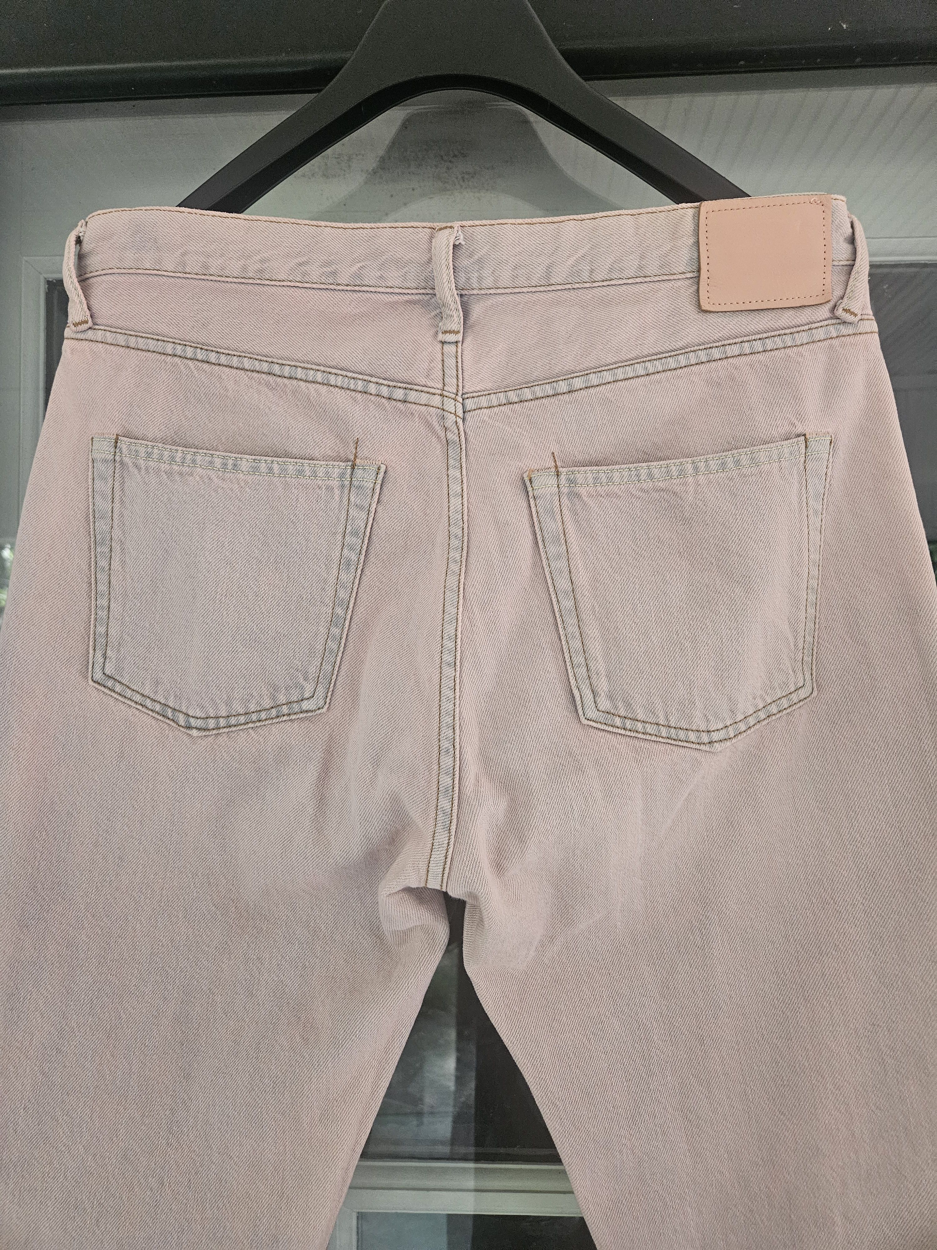 Acne Studios Blå Konst 1997 Pink Chalk A00048 Patch Denim Jeans Size US 34 / EU 50 - 4 Thumbnail