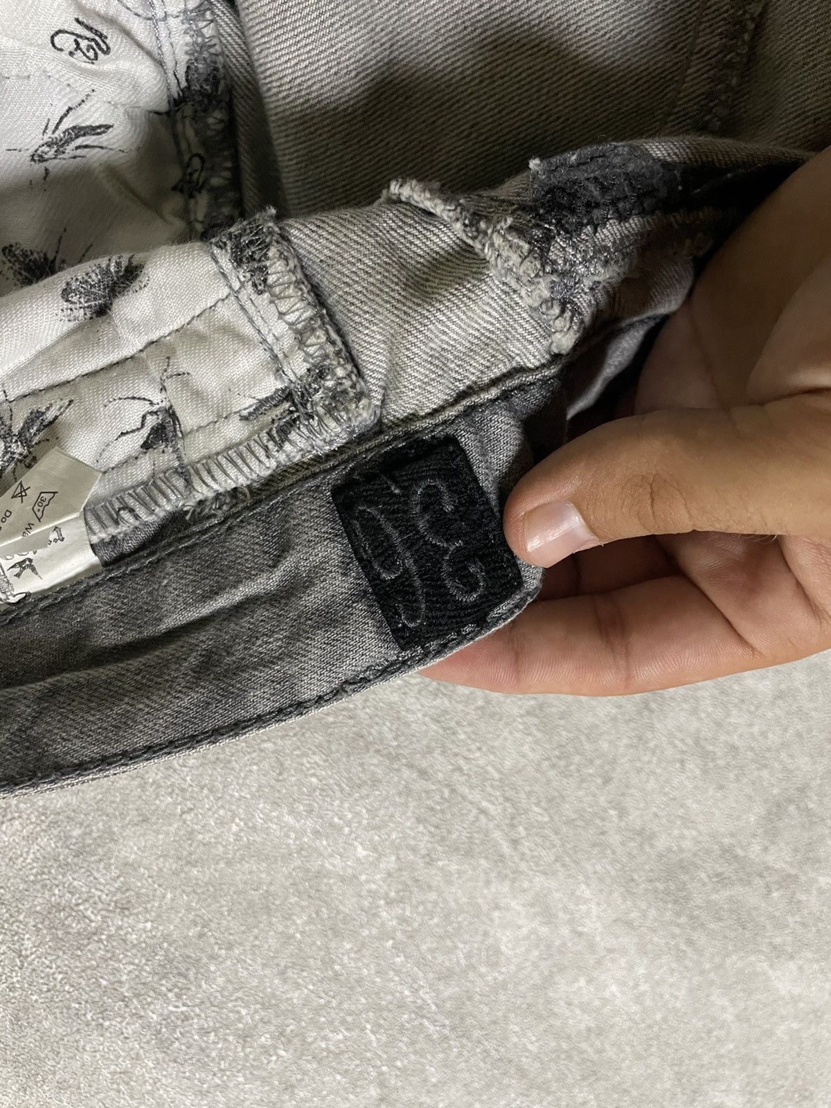 If Six Was Nine RNT23 Skull Destroyed glam denim w/ twisted seams & raw edge Size US 36 / EU 52 - 25 Thumbnail