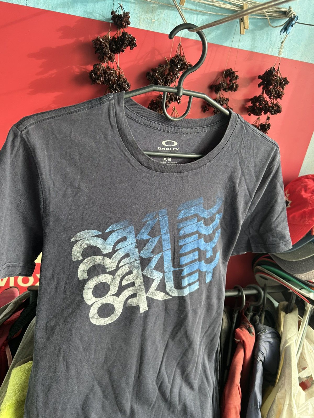 Oakley Oakley Big Logo Print Slim Fit T-shirt Blue Size Medium Size US M / EU 48-50 / 2 - 2 Thumbnail