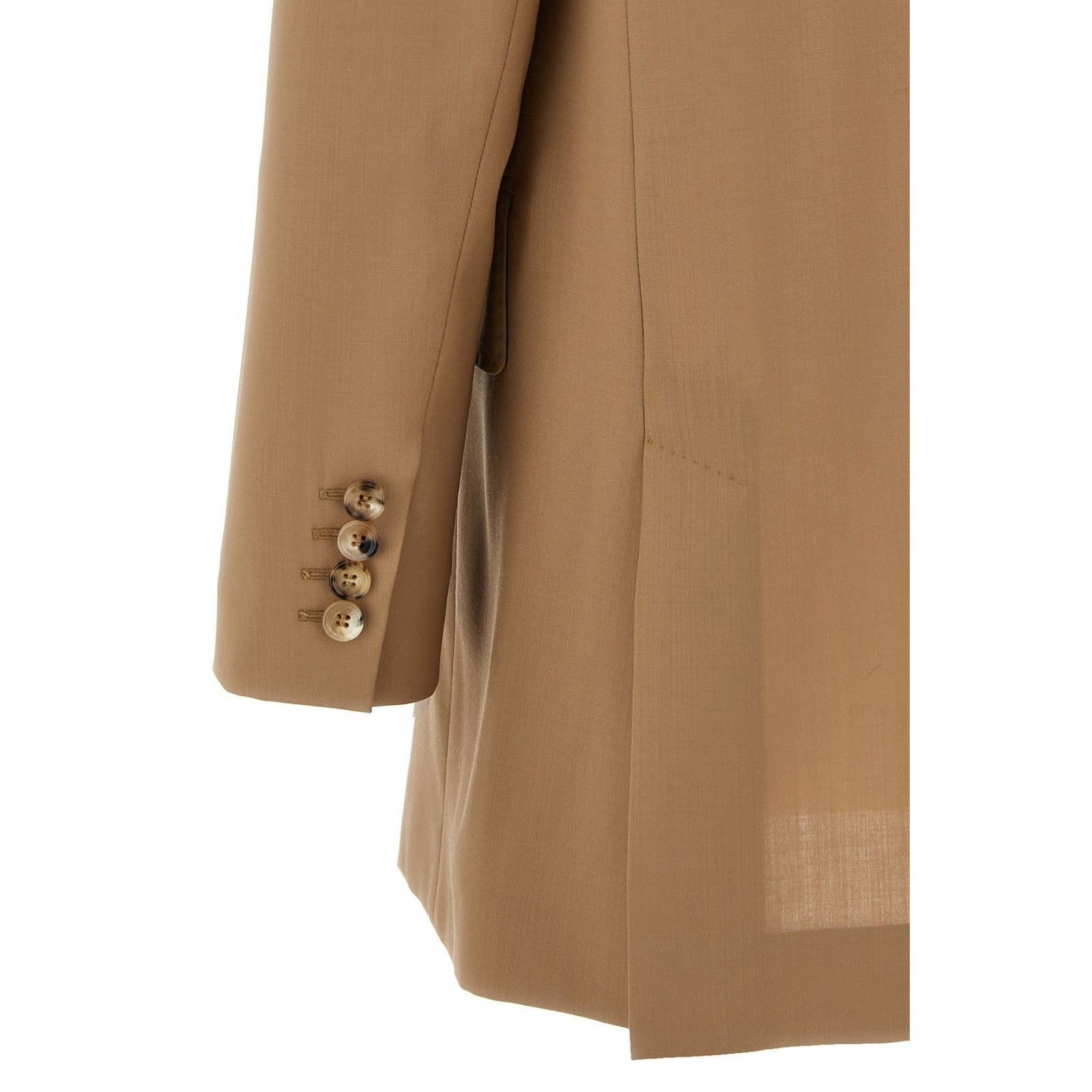 Max Mara MAX MARA Nebbie Beige/Brown Double Breasted Wool Blazer New Size M / US 6-8 / IT 42-44 - 4 Thumbnail