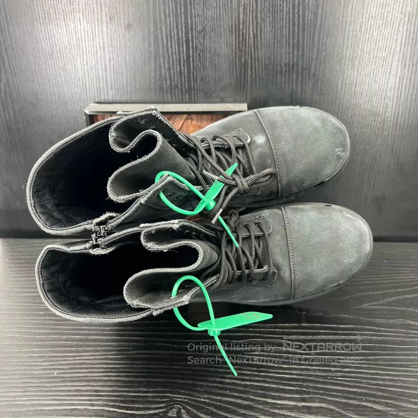 Balenciaga Black Rugged Lace-Up Boots Size 10. Size US 10 / EU 43 - 7 Thumbnail