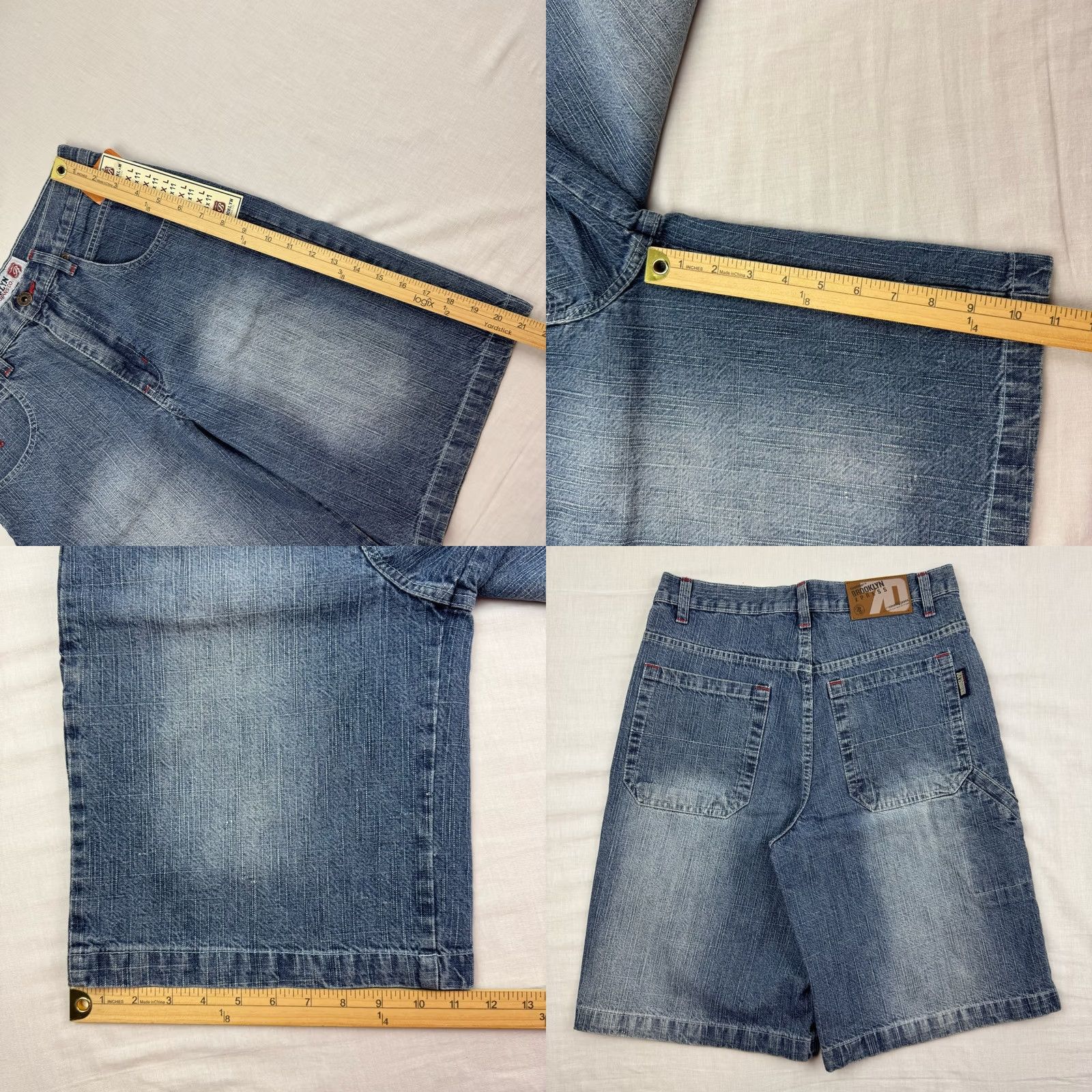 CO VINTAGE Brooklyn Jeans Co Shorts Women 28x11 Baggy Hipster Punk NWT Y2K Grunge Blue 100% Cotton Relaxed Inseam 11 Boys? Womens Size 28" / US 6 / IT 42 - 8 Thumbnail