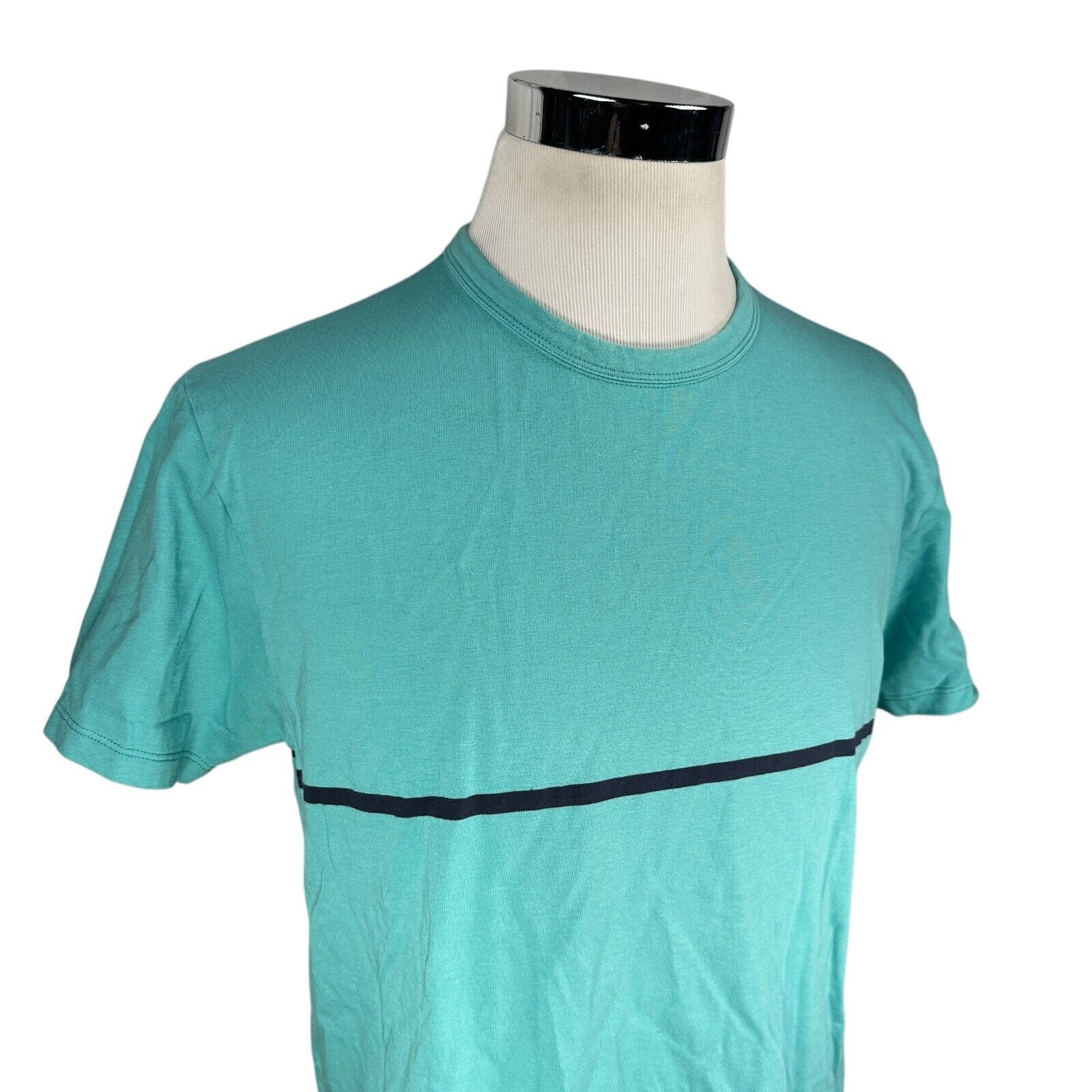 Todd Snyder Todd Snyder T-Shirt Men’s Large Aqua Blue Stripe Pullover Size US L / EU 52-54 / 3 - 2 Thumbnail