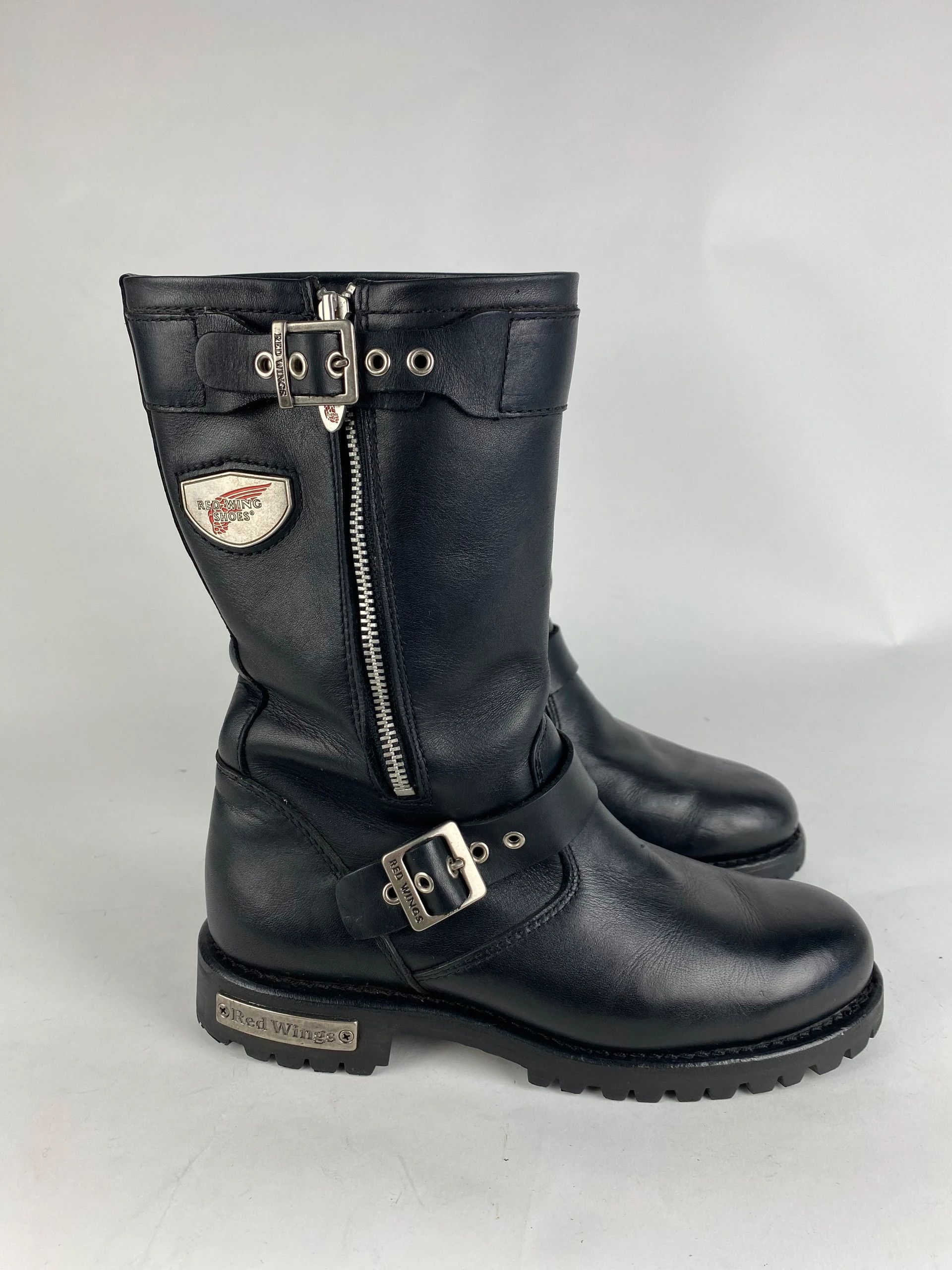 Other red wing shoes engineer leather boots biker high vibram Size US 8.5 / IT 38.5 - 9 Thumbnail