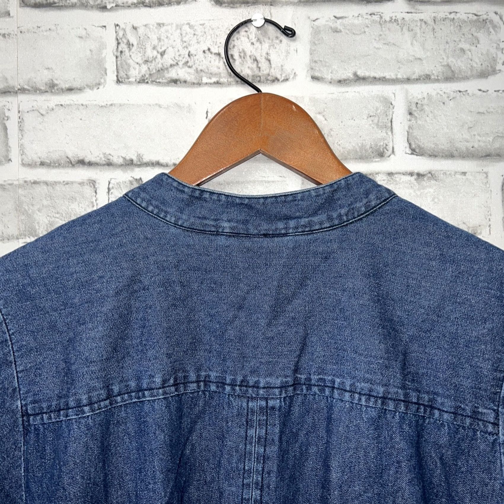 Denime The Vermont Country Store Blue Denim Button Up Shirt Dress Womens Size L Size L / US 10 / IT 46 - 5 Thumbnail