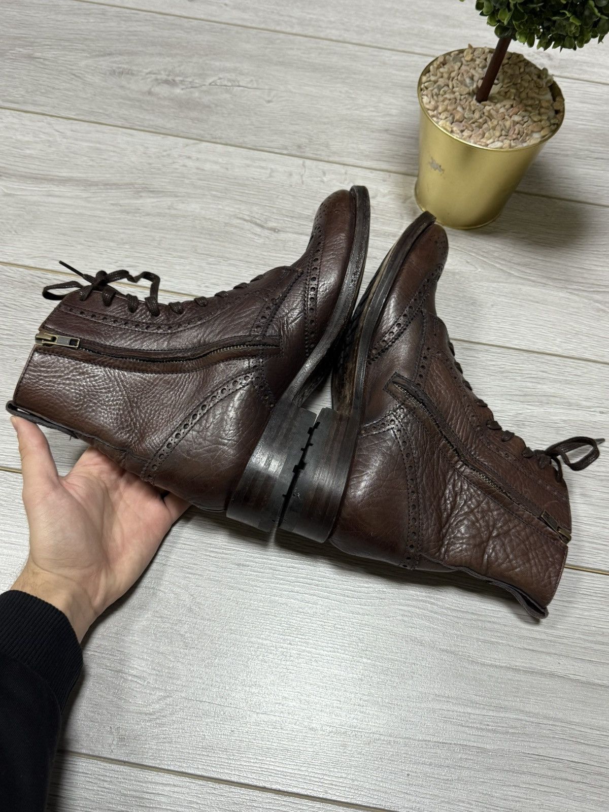 Sendra Sendra western vintage leather lace boots rare rancho Size US 8.5 / EU 41-42 - 8 Thumbnail
