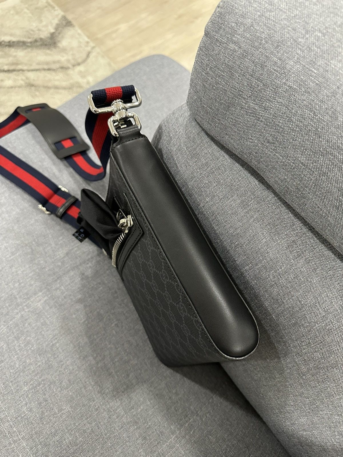 Gucci GUCCI GG BLACK SMALL MESSENGER BAG Size ONE SIZE - 17 Thumbnail